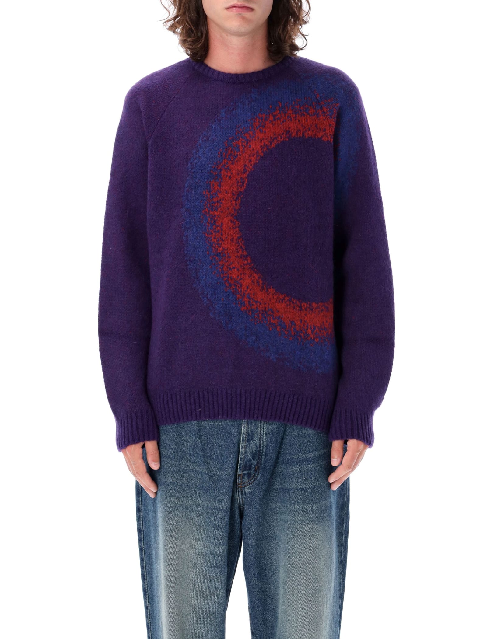 Shop Pop Trading Company Sweater Degradè In Red Purple