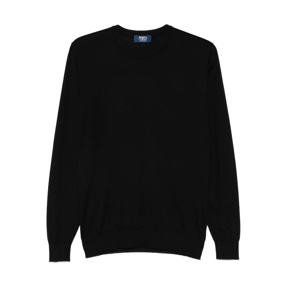 Fedeli Virgin-wool Sweater In Black
