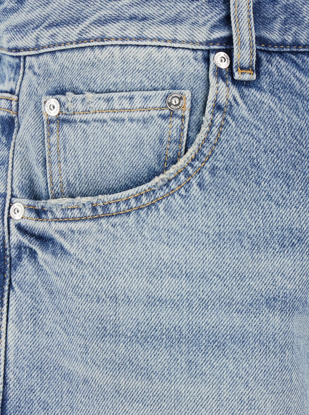 Icon Denim Light Blue Bermuda Pants With Wide Leg And Logo Patch On The Rear In Light Blue