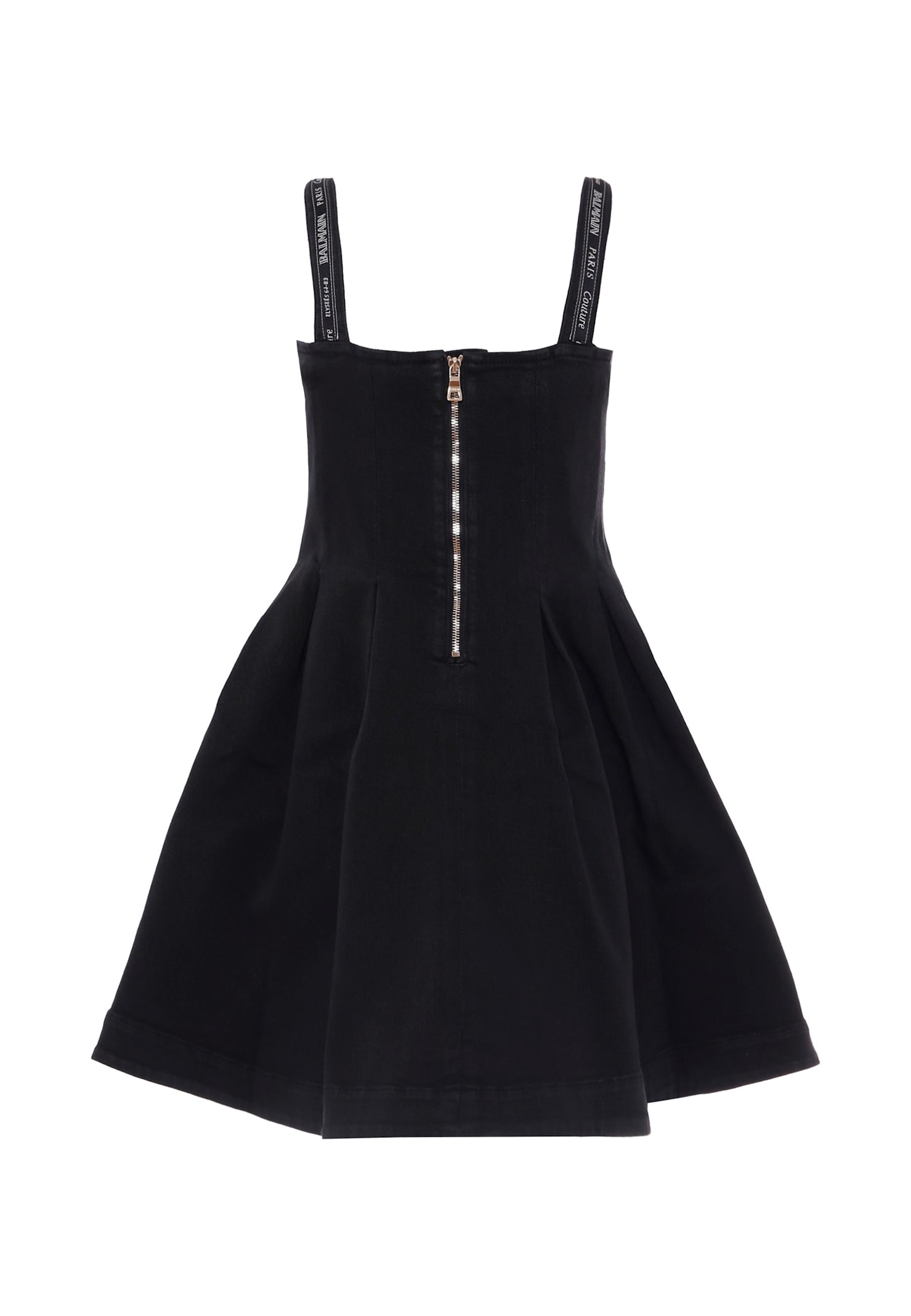 Balmain Logo-print Dress In Black