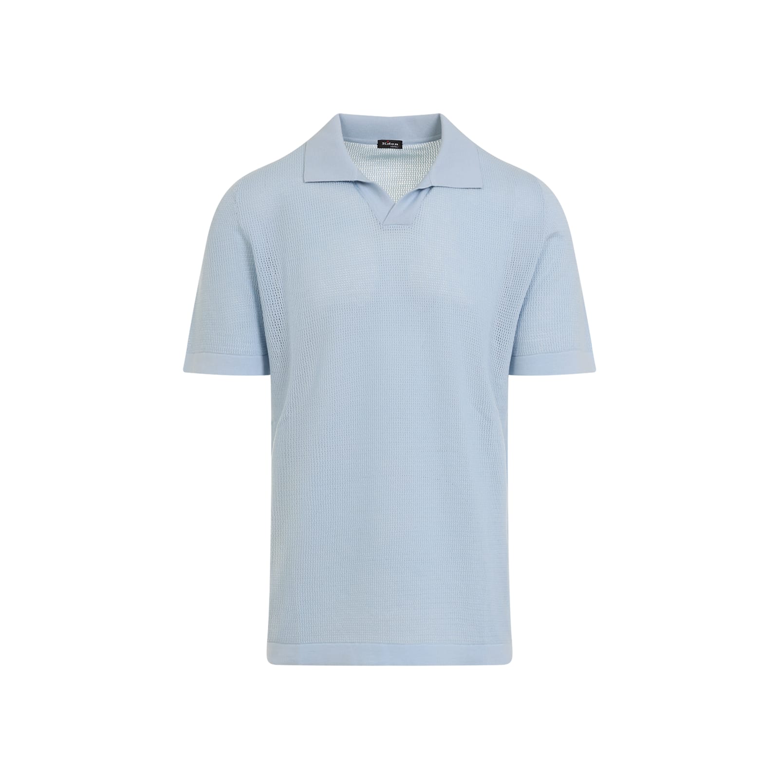 Shop Kiton Polo In Celeste Bebe