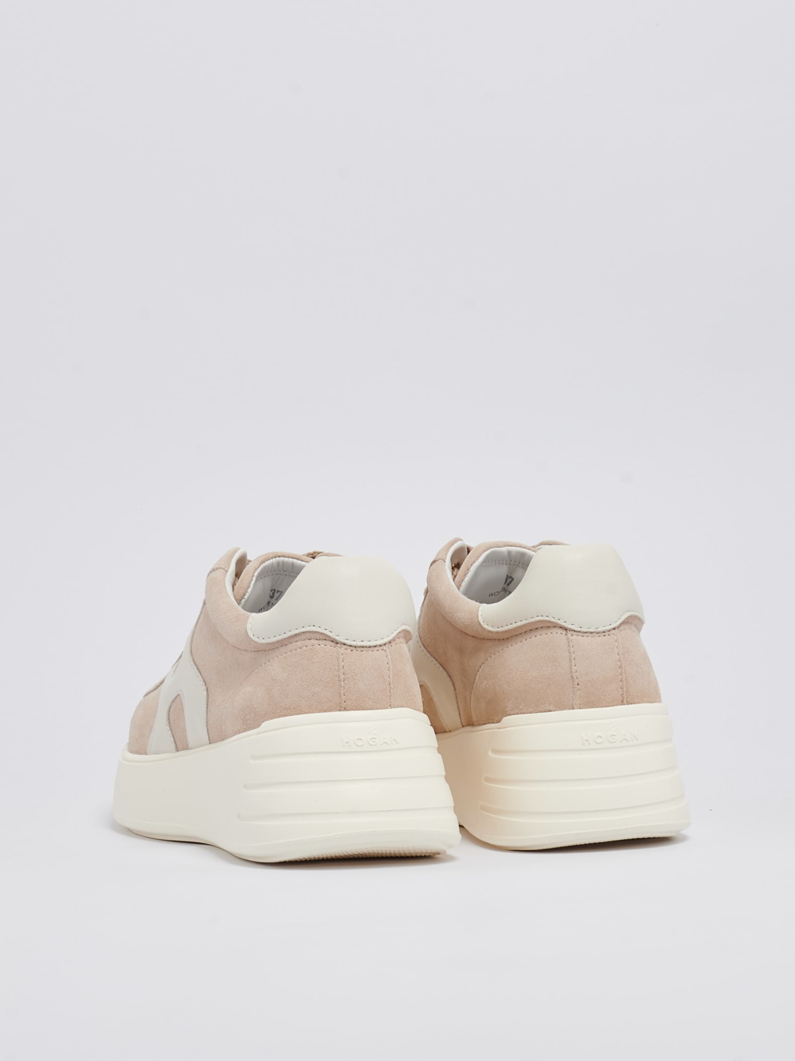 Hogan Rebel Suede High-top Trainers In Sabbia