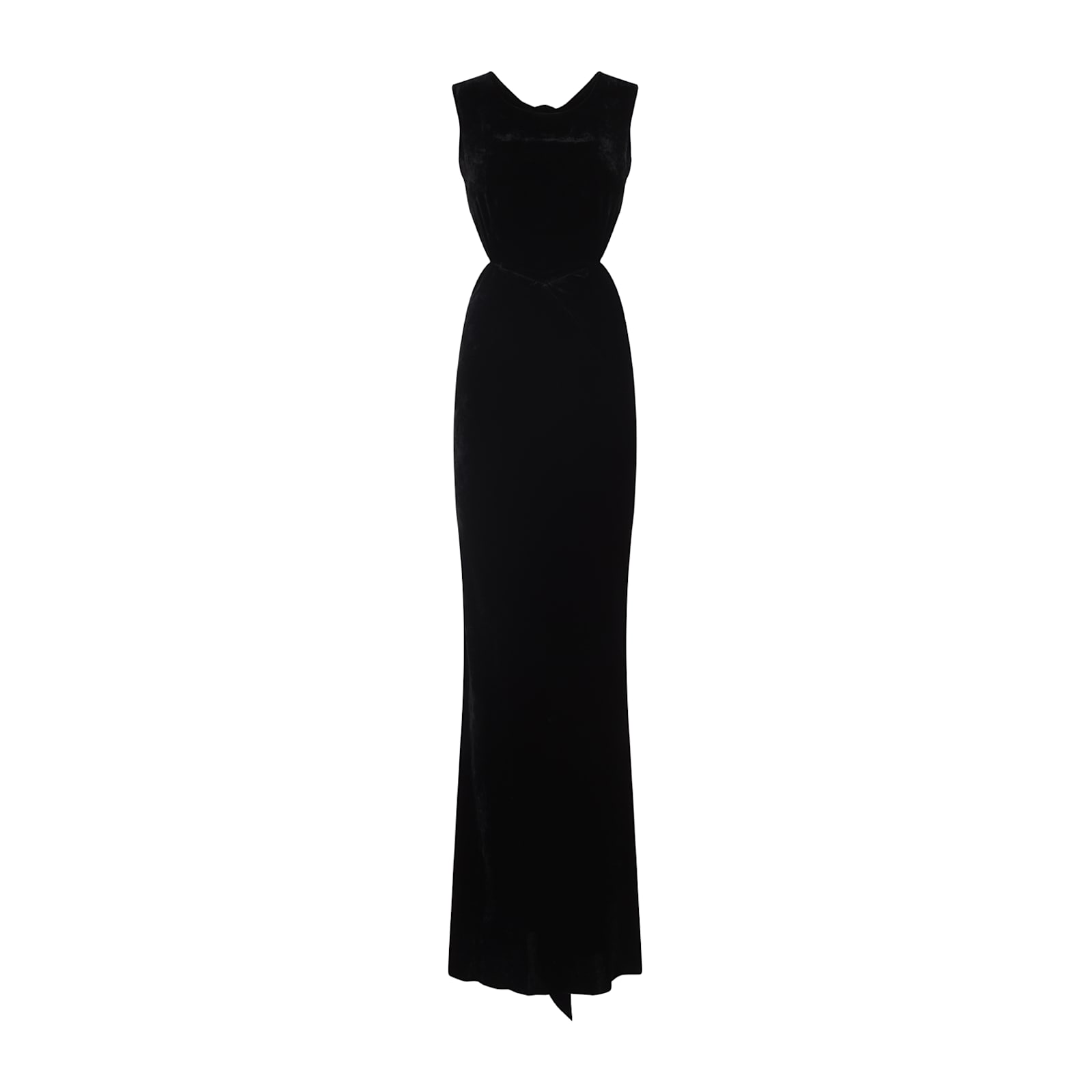 Rick Owens Black Evening Dress With Deep V-neckline And Cutout Detail In Black