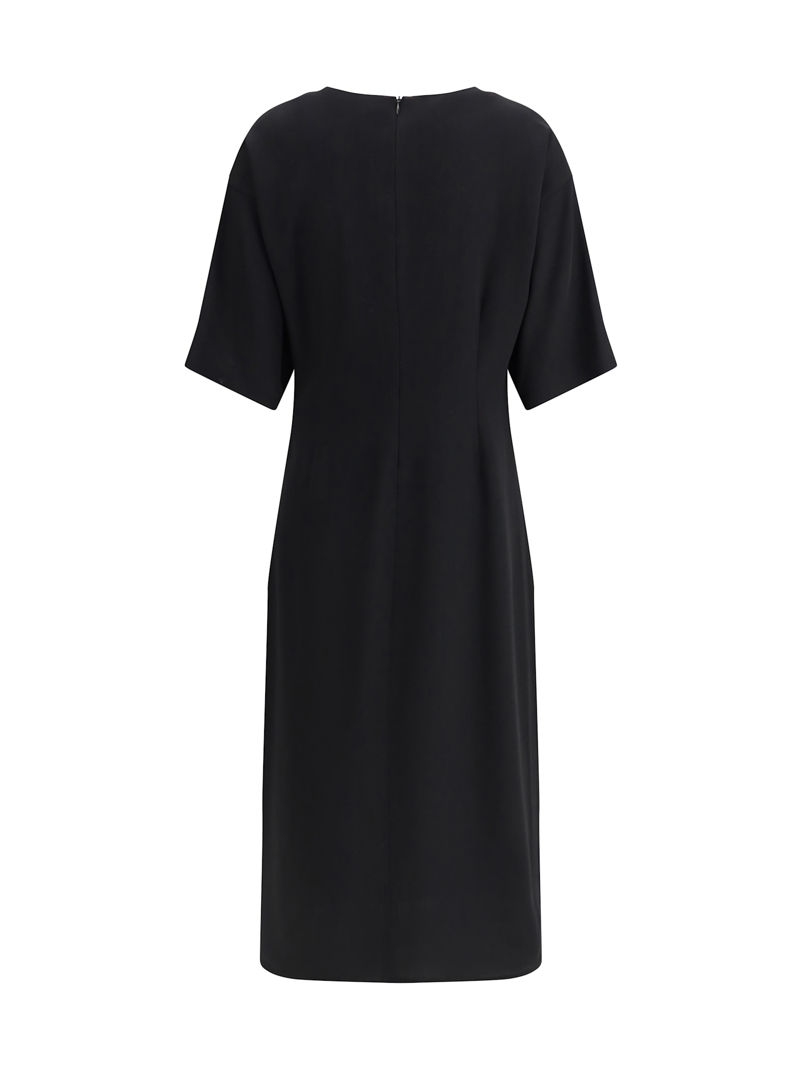 Crida Milano Praga Black Midi Dress In Black
