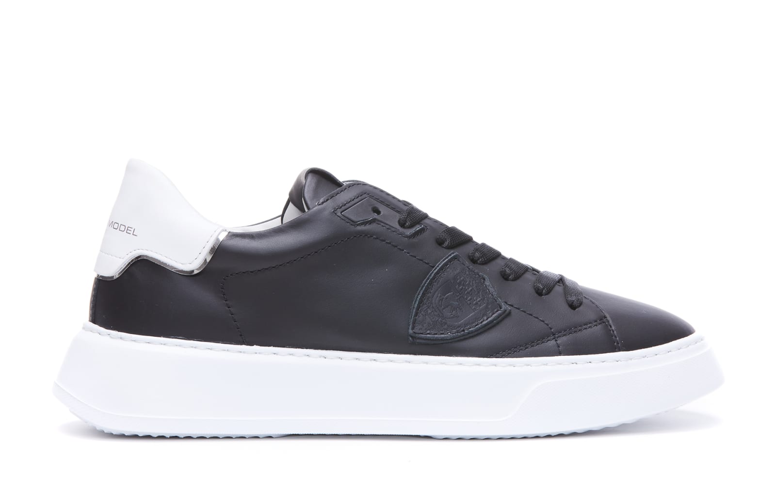 Shop Philippe Model Temple Low Sneakers In Black