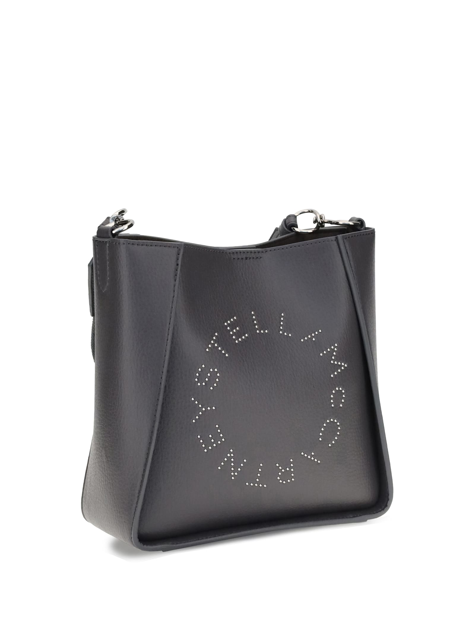 Stella Mccartney Women Logo Shoulder Bag In Gray