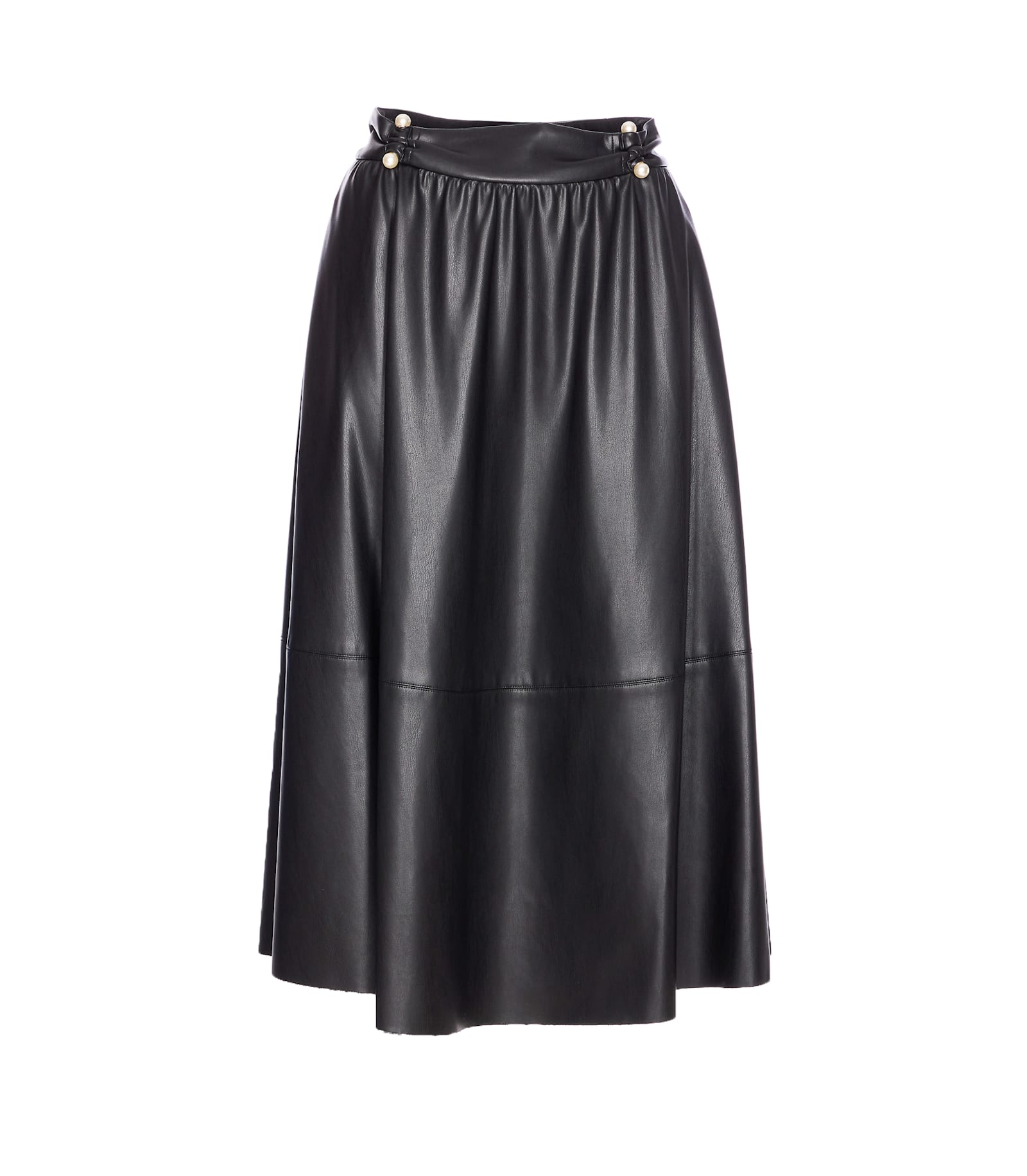Liu •jo Liu Jo A-line Skirt With Button Detailing And Gathered Waistband In Animal Print