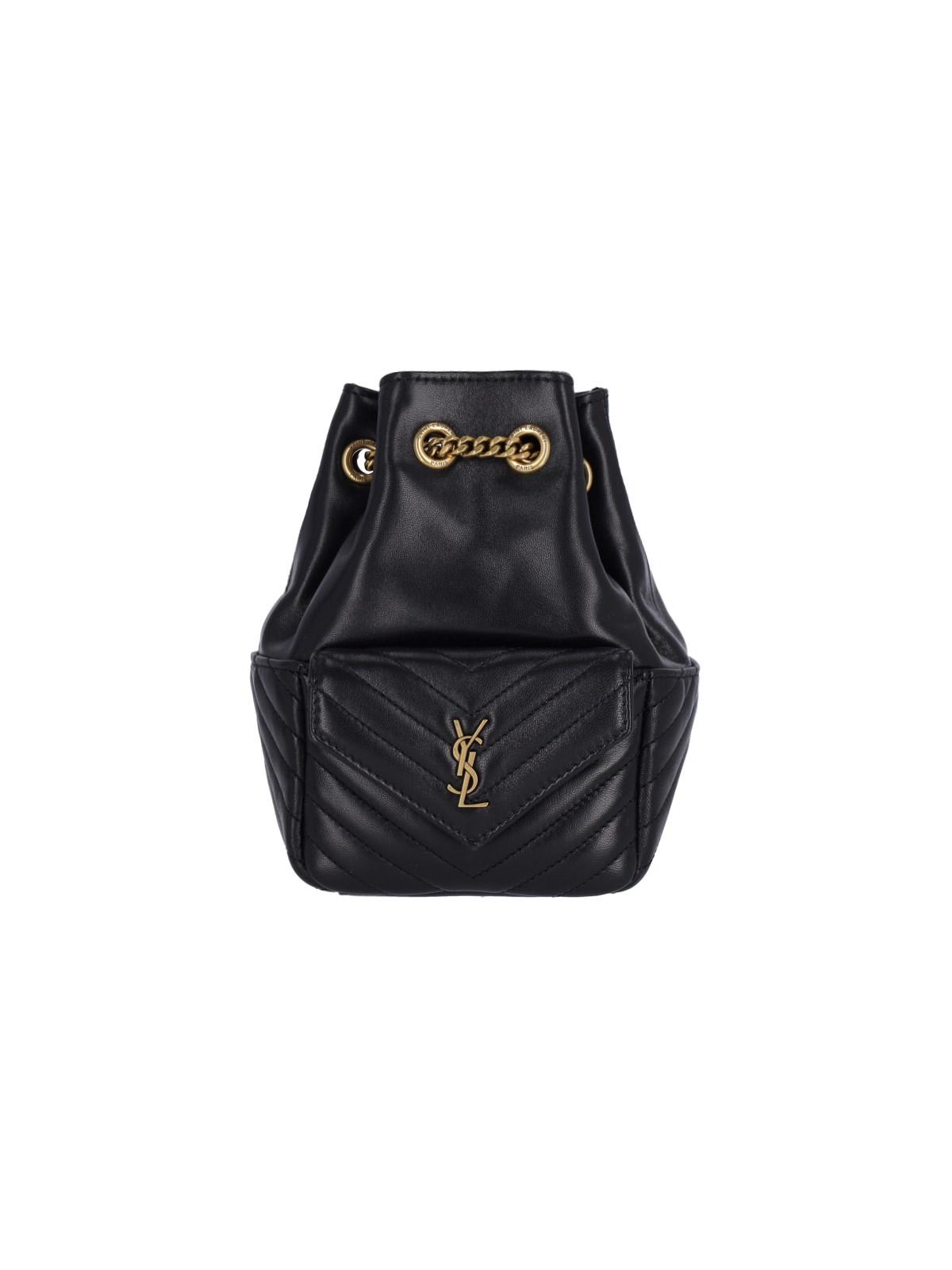 Saint Laurent Joe Mini Bucket Bag In Black
