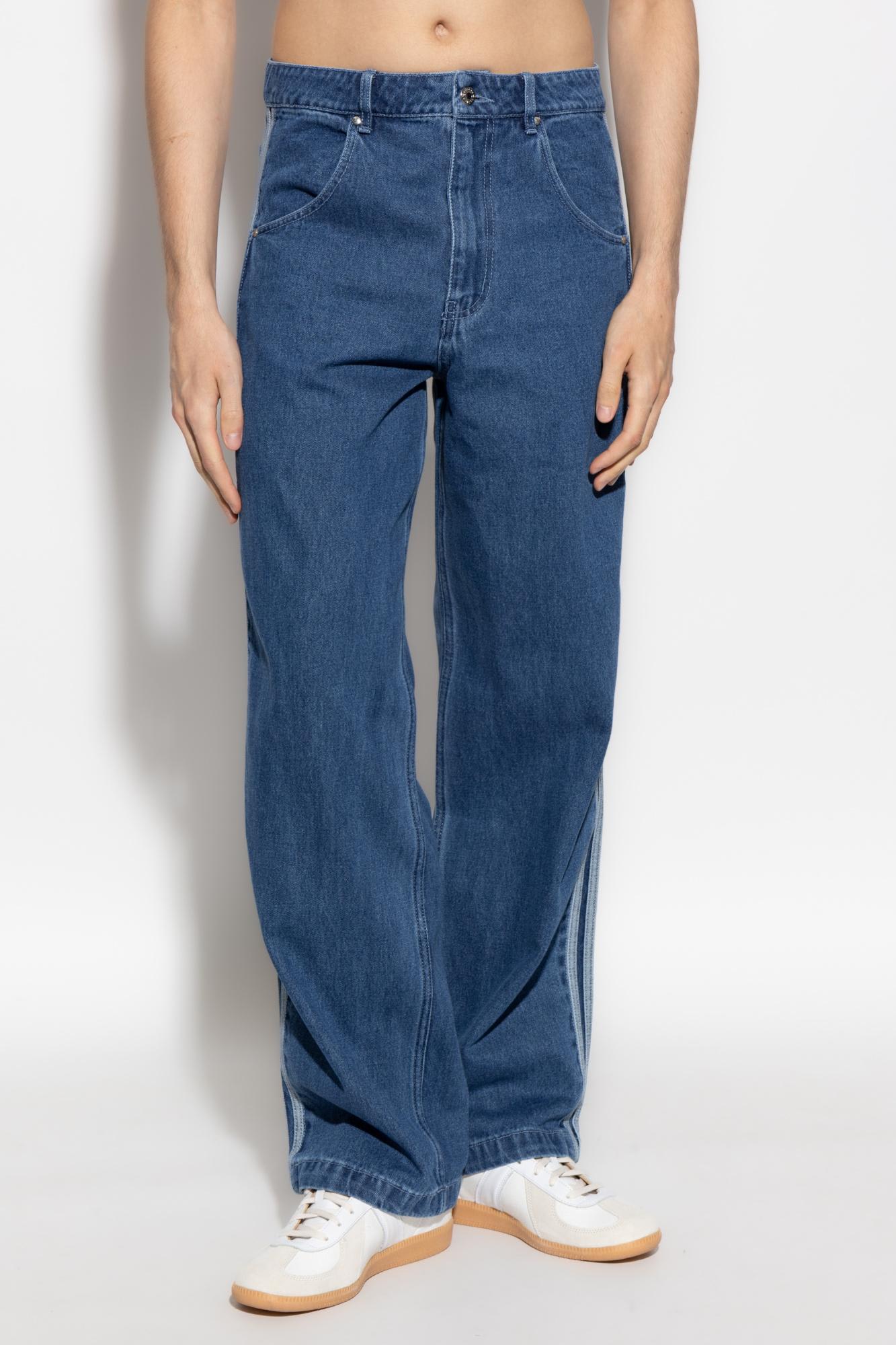 Adidas Originals Straight-leg Jeans In Blue