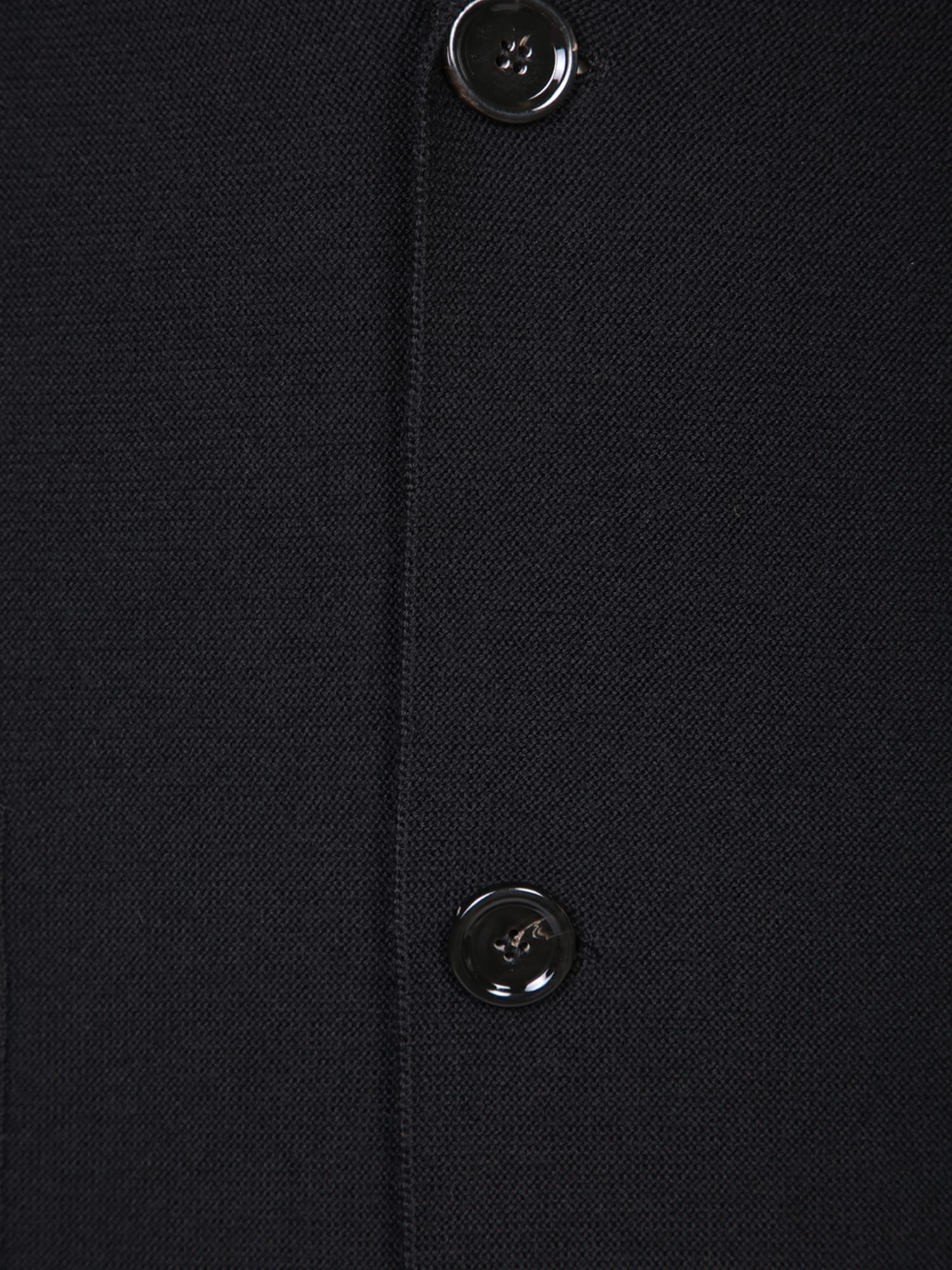 Shop Lardini Wool And Cashmere Black Cardigan