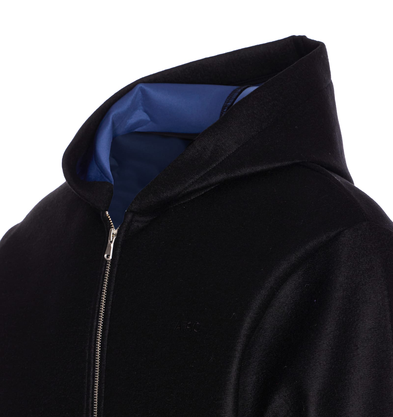 Apc Long Sleeve Hooded Sweater With Embroidered Logo In Black