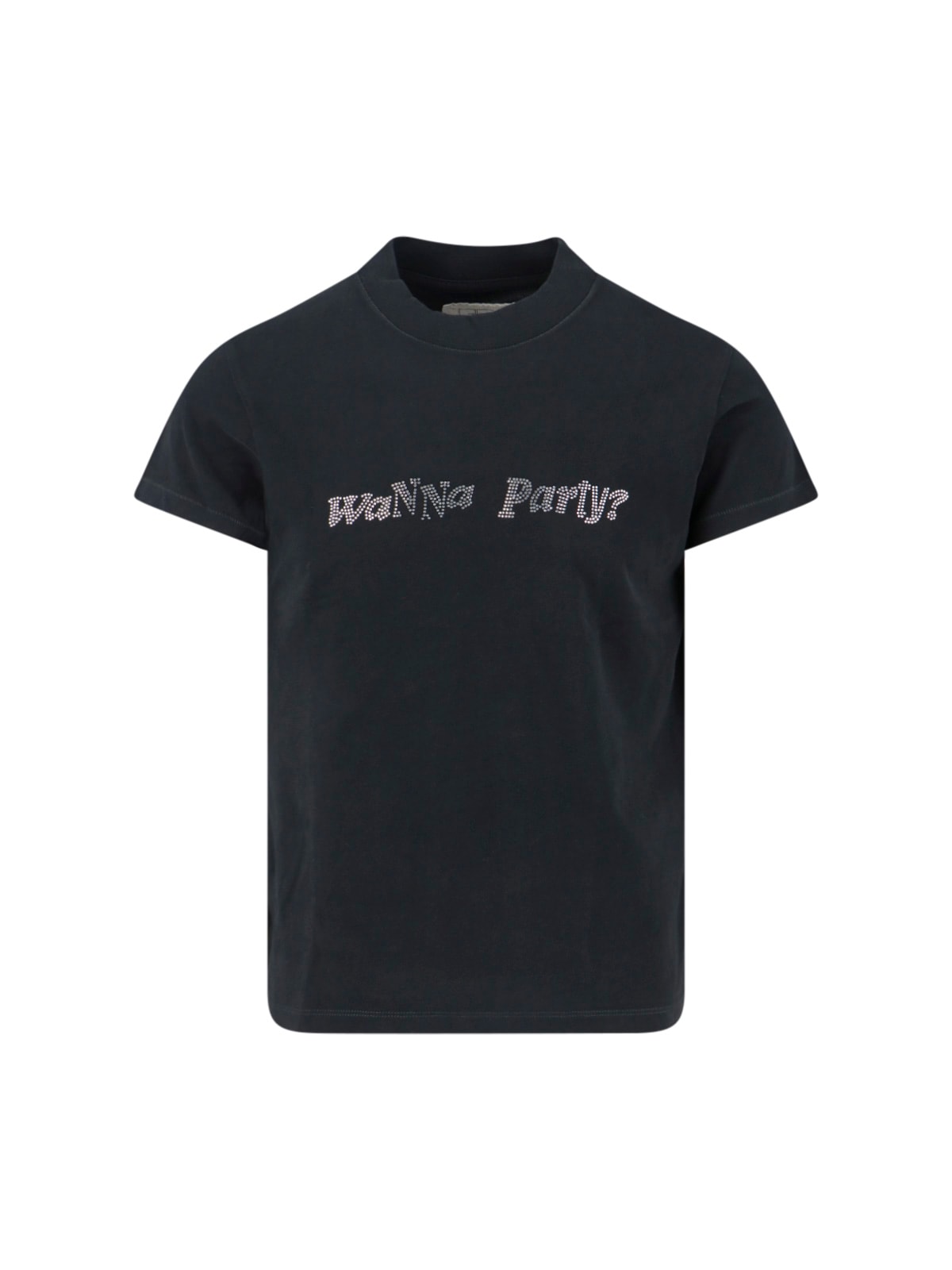 Erl Gender Inclusive Crystal Embellished Wanna Party T-shirt In Black