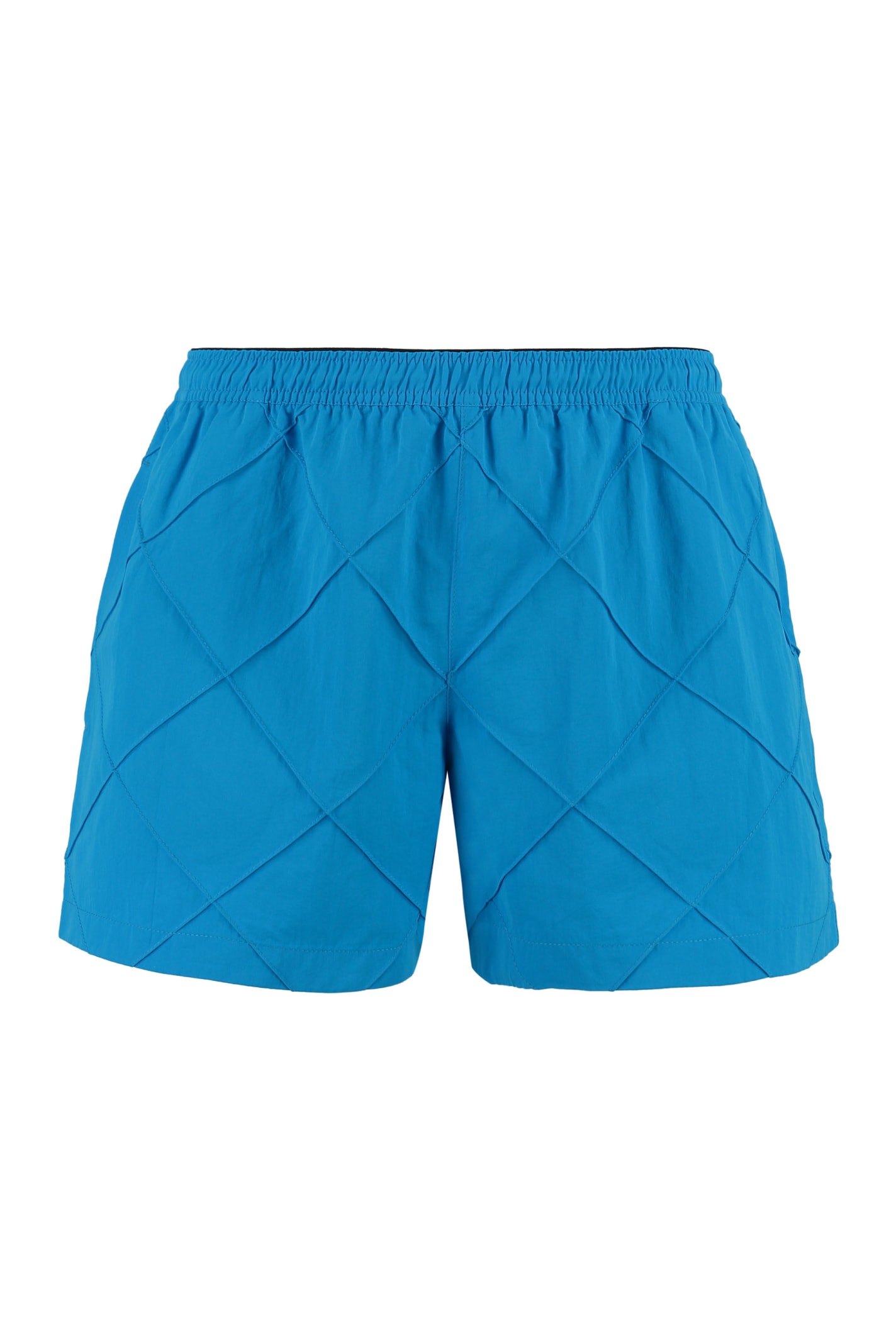 Shop Bottega Veneta Nylon Swim Shorts In Light Blue