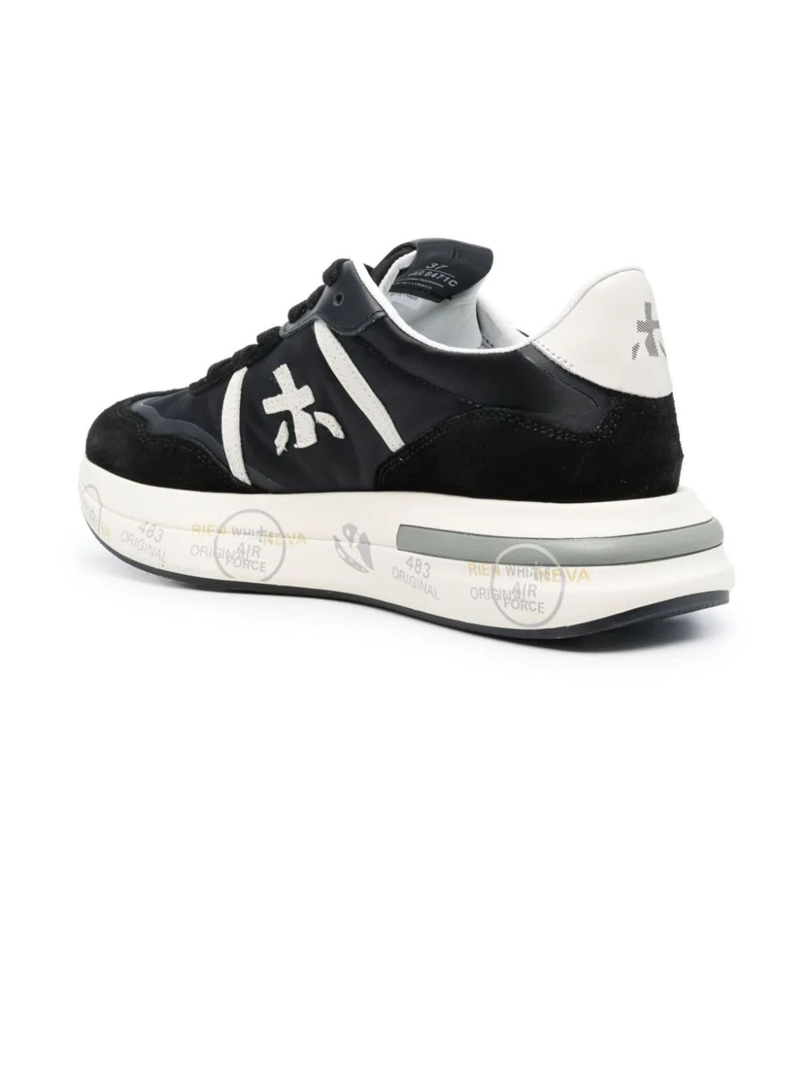 Shop Premiata Black Cassie Sneakers