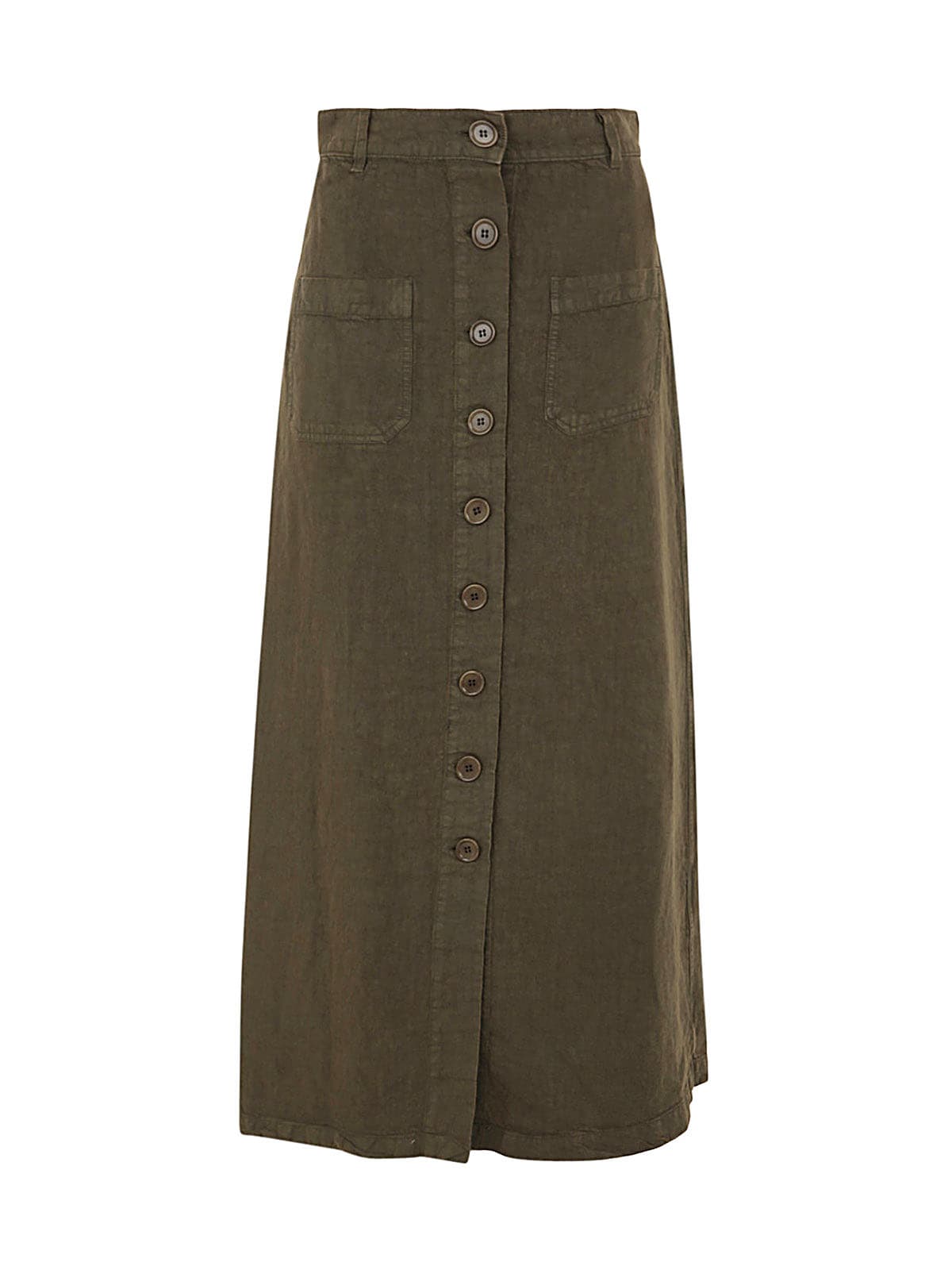 Aspesi Longuette Skirt With Buttons In Front