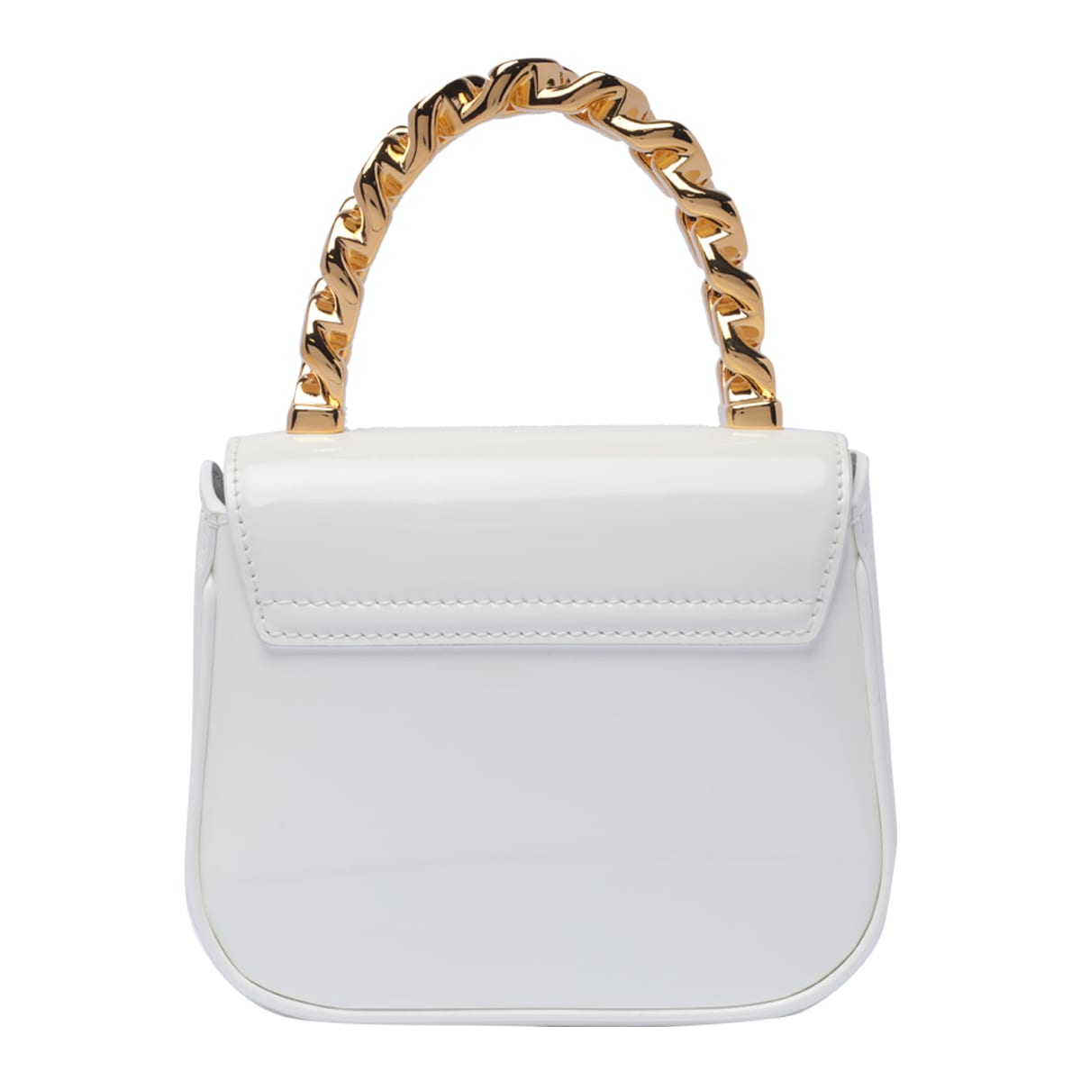 Shop Versace Mini La Medusa Handbag In White
