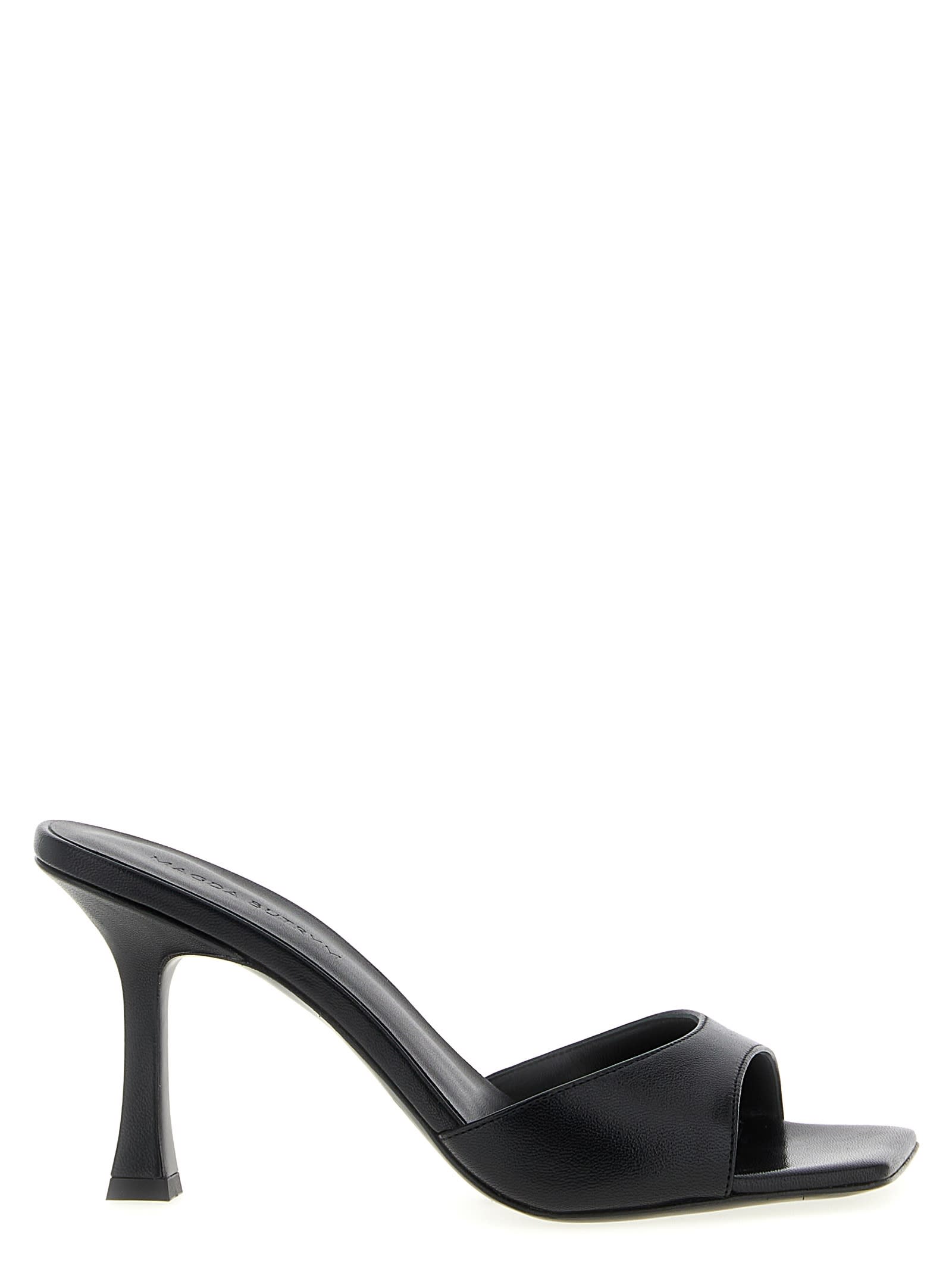 Magda Butrym 75mm Square-toe Flared-heel Mules In Black