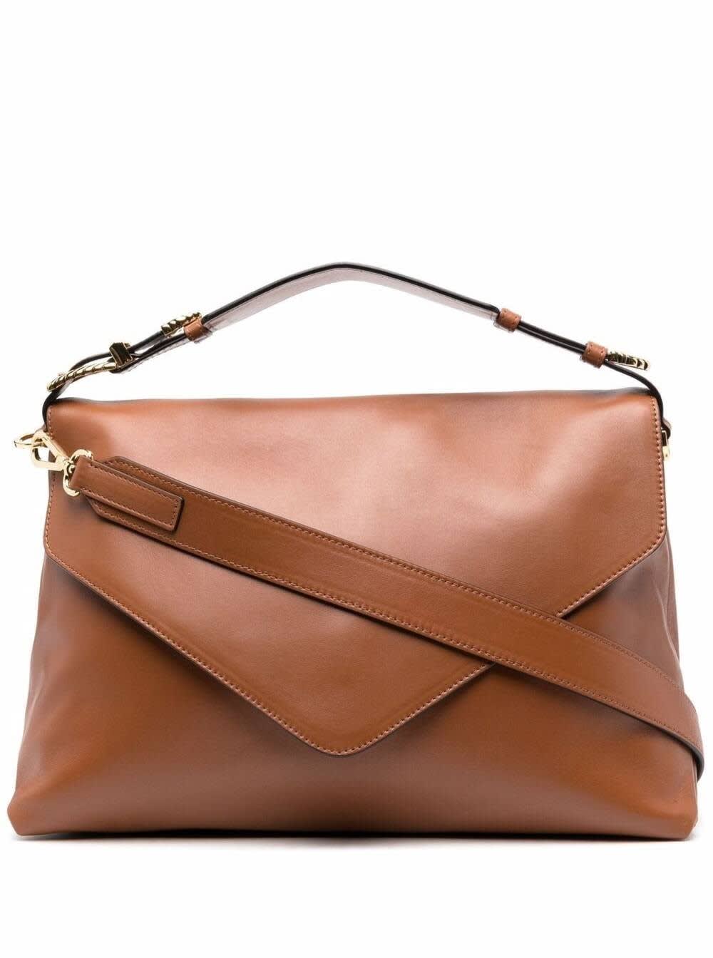Alberta Ferretti Brown Leather Crossbody Bag