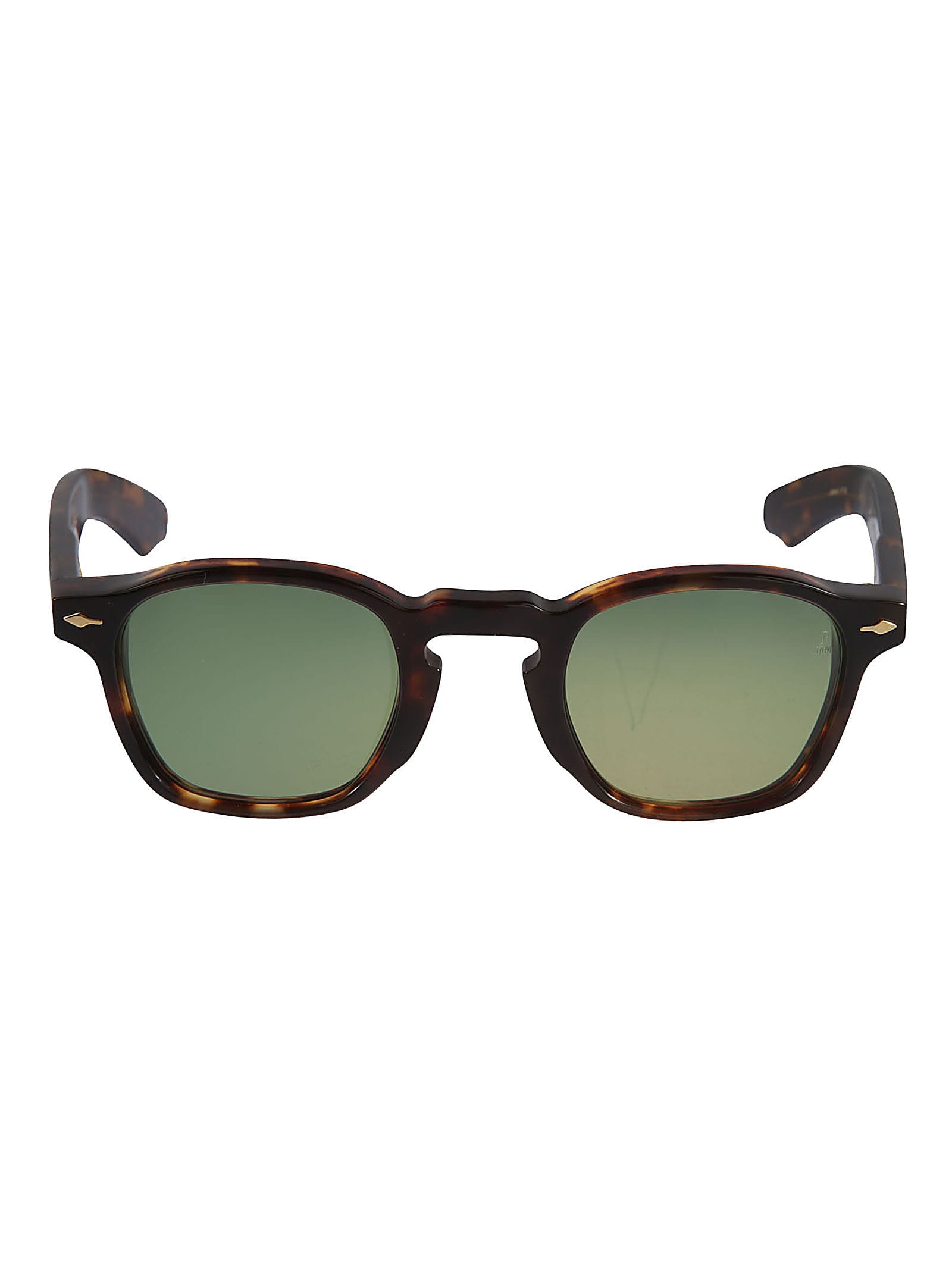 Jacques Marie Mage Logo Detail Curved Square Frame Sunglasses In Black