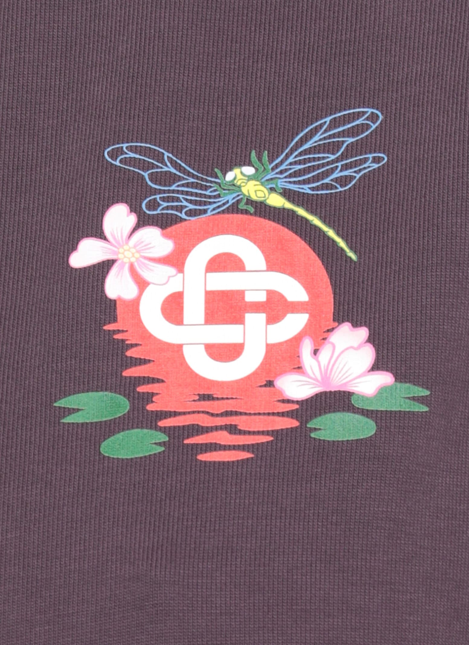 Casablanca Crew Neck Graphic Print T-shirt In Purple