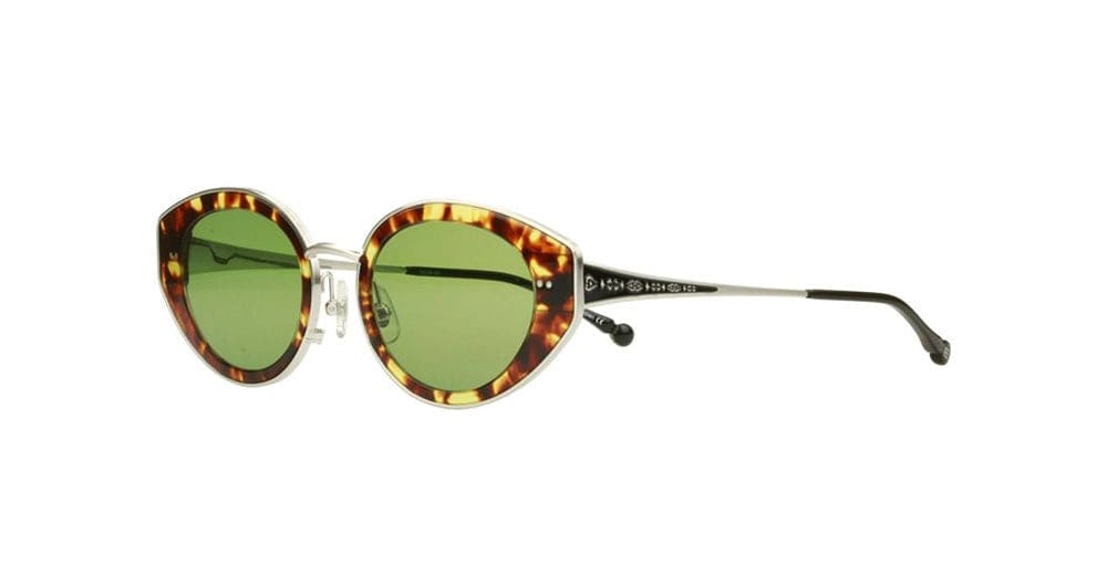 Shop Matsuda M3120 - Tortoise / Brushed Silver Sunglasses In Tortoise/silver