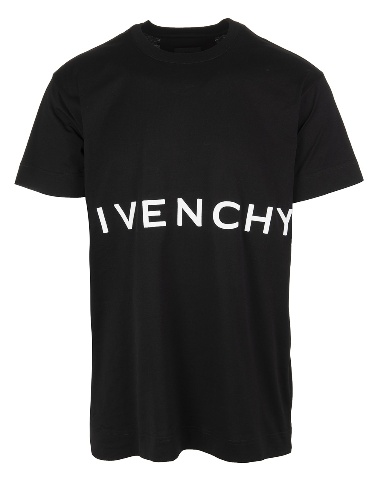Man Black Oversize T-shirt With Givenchy 4g Embroidery