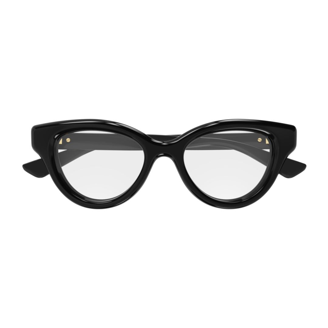 Gucci Logo-engraved Cat-eye Glasses In Black