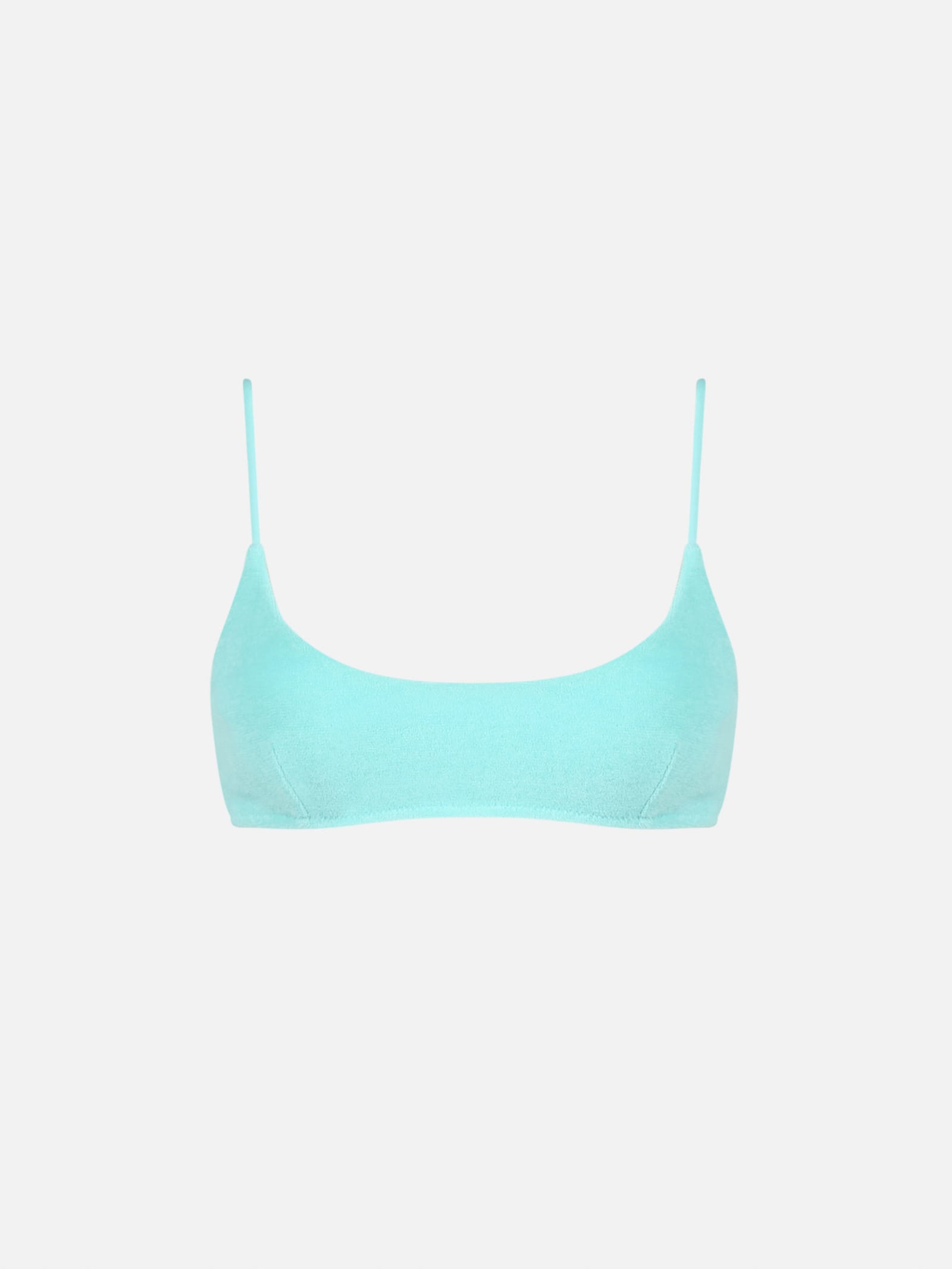 Mc2 Saint Barth Woman Terry Bralette Beach Top Judy In Green