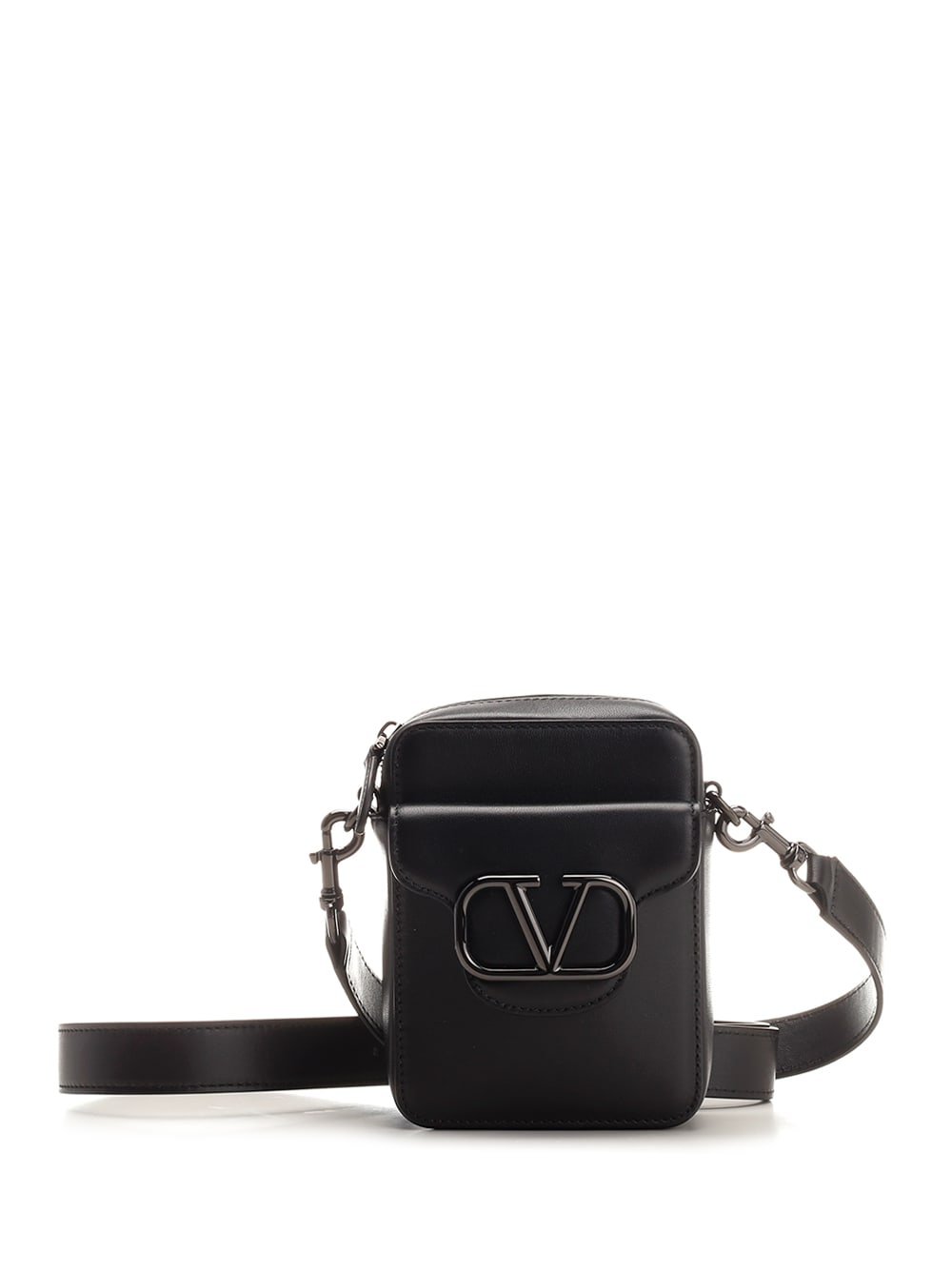 Shop Valentino Loc Ocument Holder In Black