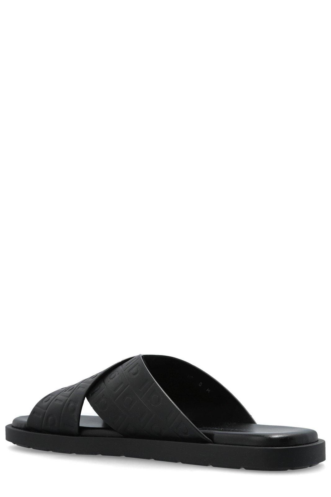 Ferragamo Black Slippers In Black