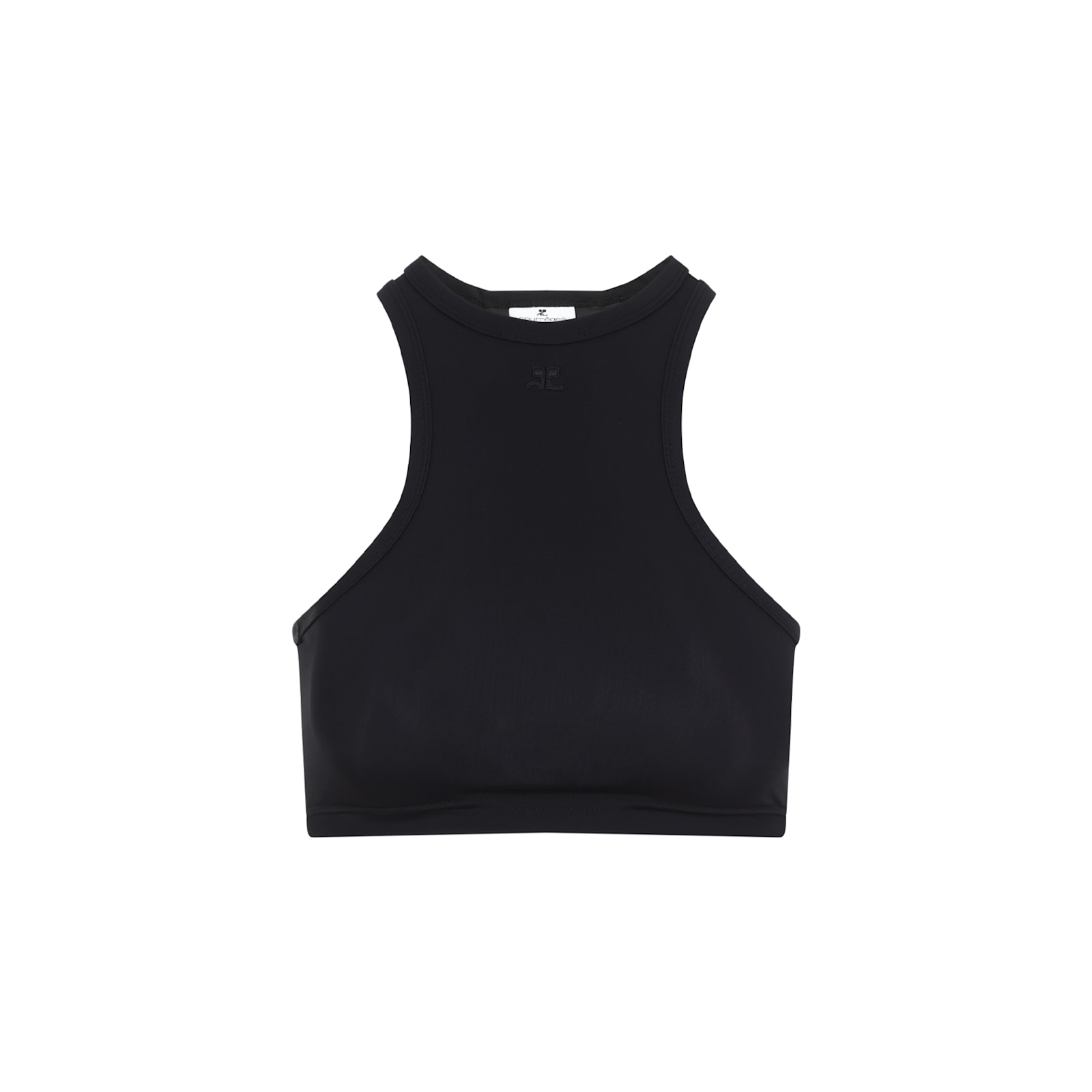 Courrèges Courregès Scuba Tech Jersey Bra In Black