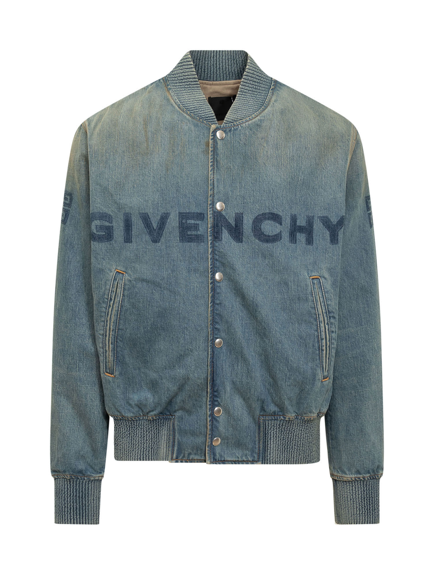 Givenchy Jacket With Logo In Blue