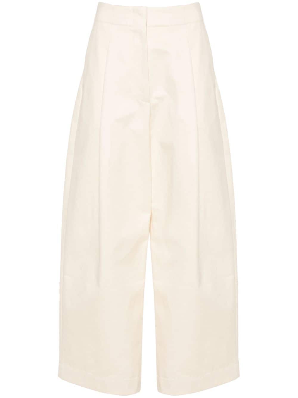 Studio Nicholson Cream Cotton Twill Dordoni Trousers In White
