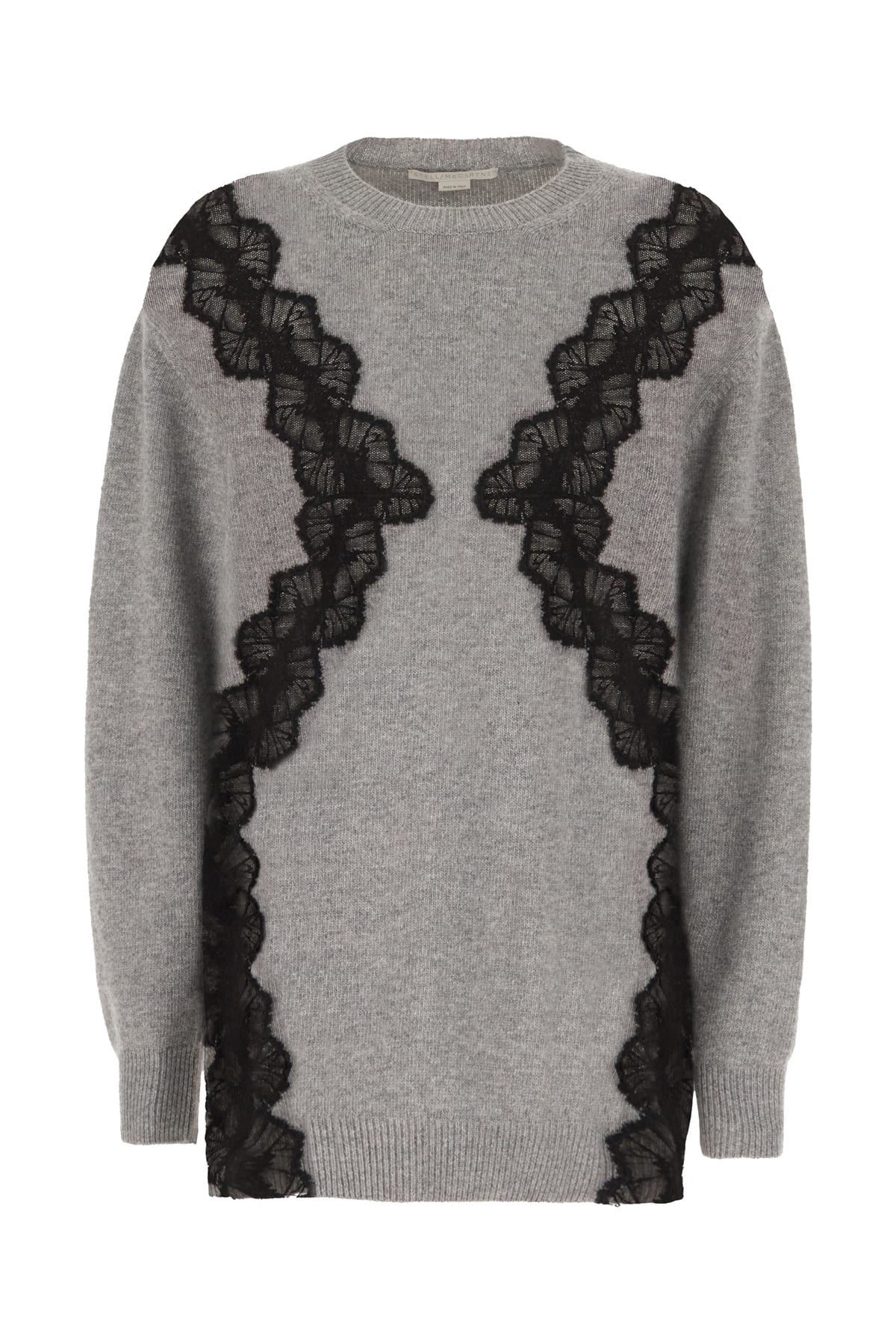 Shop Stella Mccartney Grey Wool Oversize Sweater