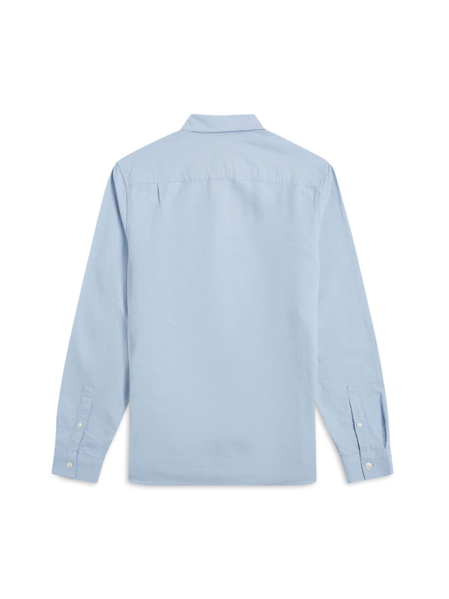 Fred Perry Cotton Oxford Shirt In Baby Blue