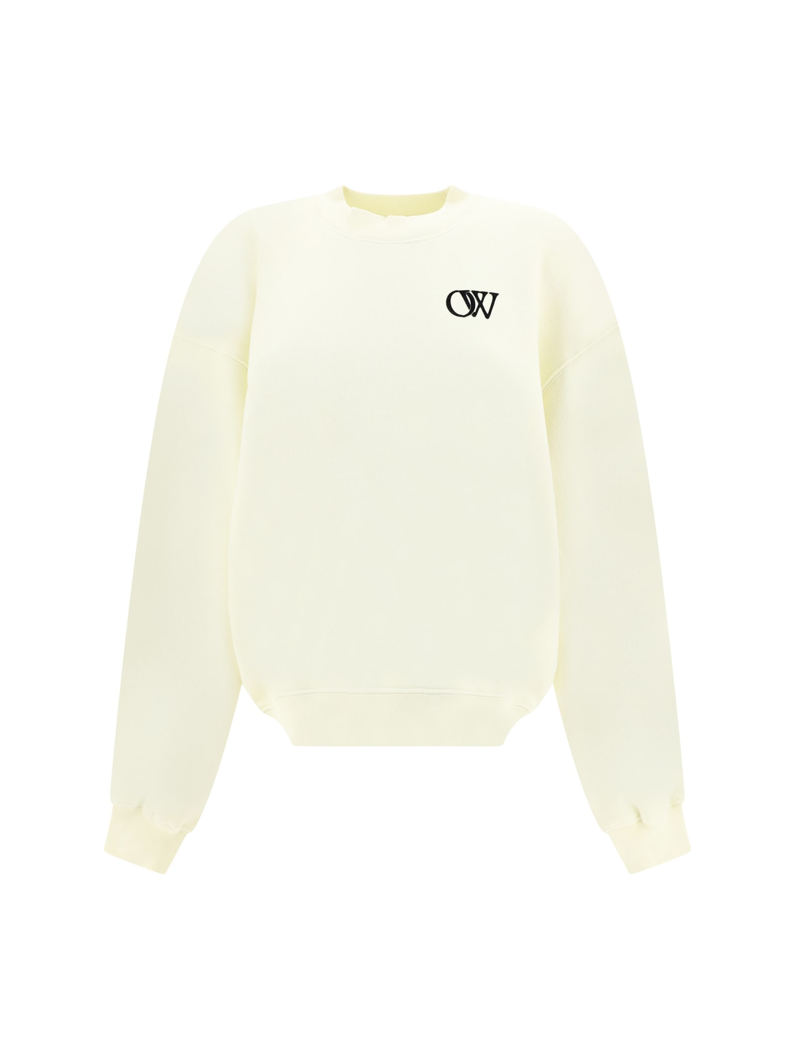 Shop Off-white Sweatshirt In Beige/black