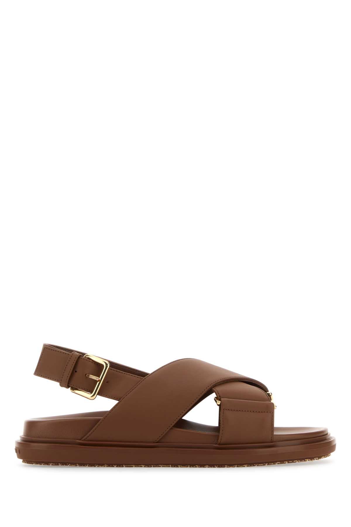 Brown Leather Fussbett Sandals