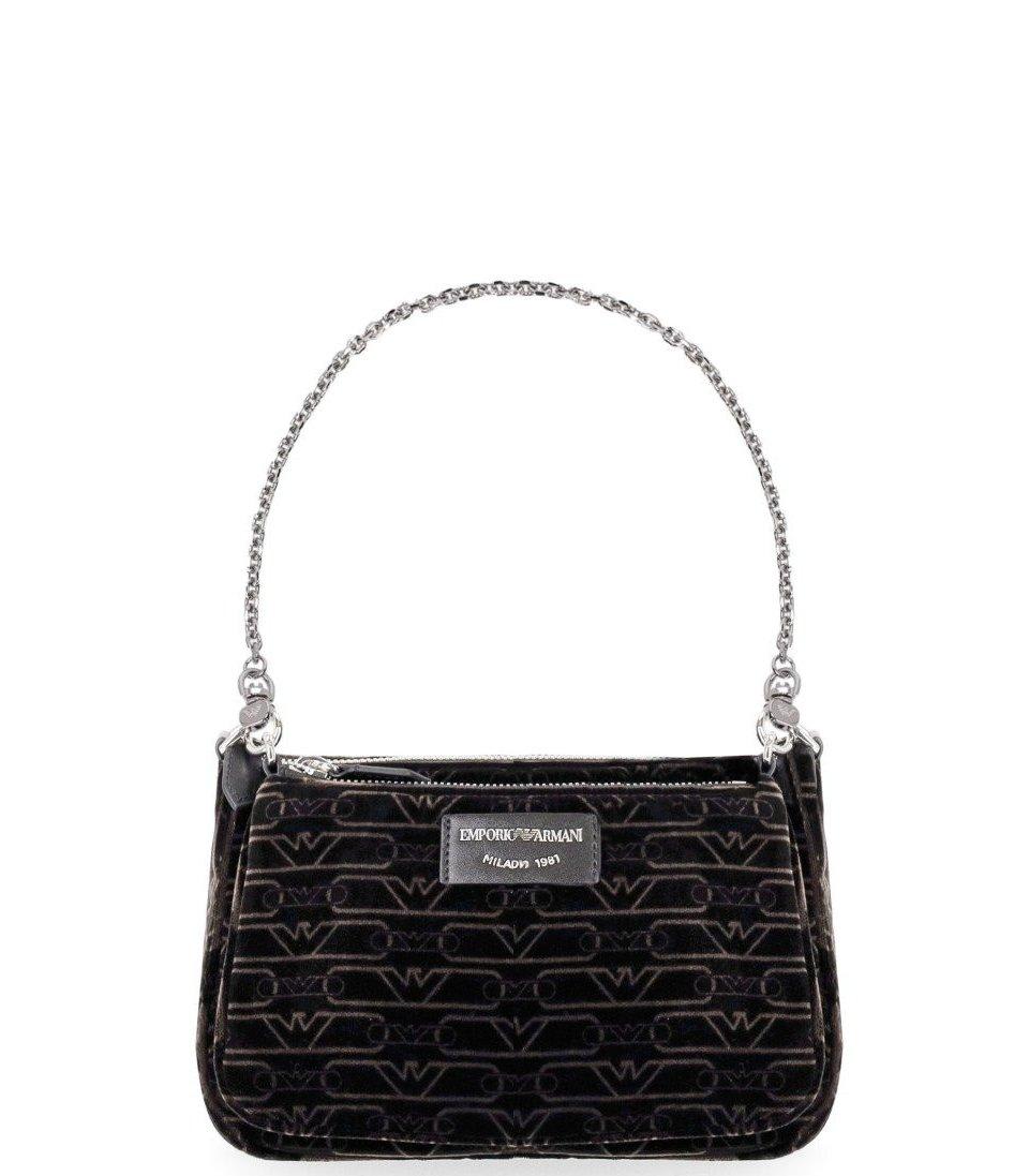 Chain-detailed Zipped Crossbody Bag