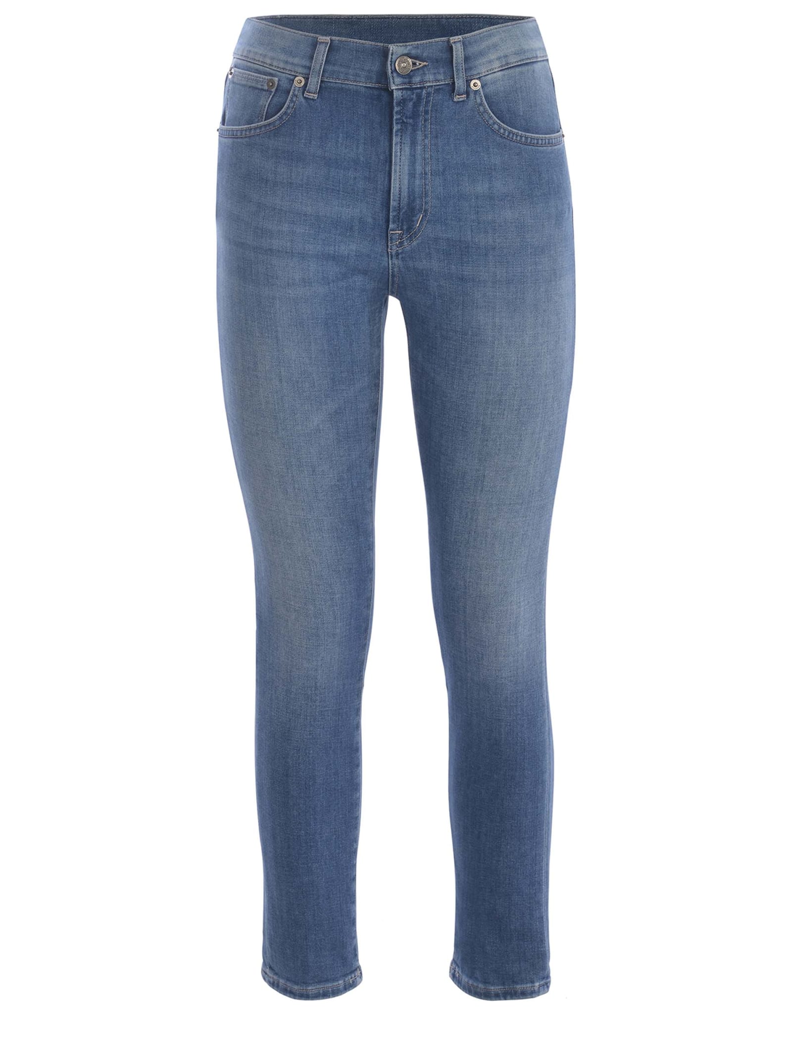 Shop Dondup Jeans  Dalia Made Of Stretch Denim In Denim Azzurro