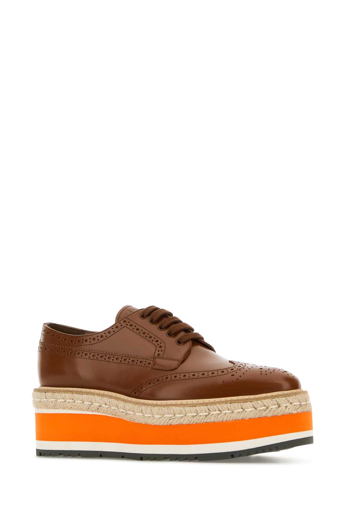 Prada Spazzolato Re-edition Platform Wingtip Loafers