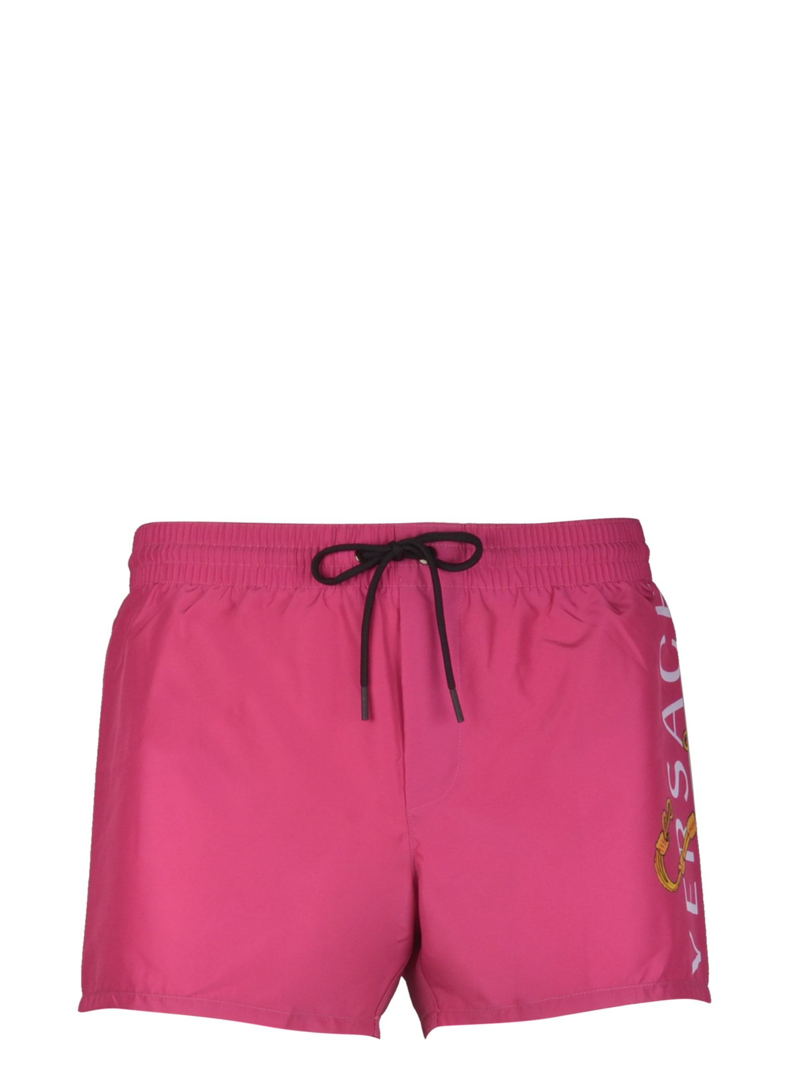 pink versace swim trunks