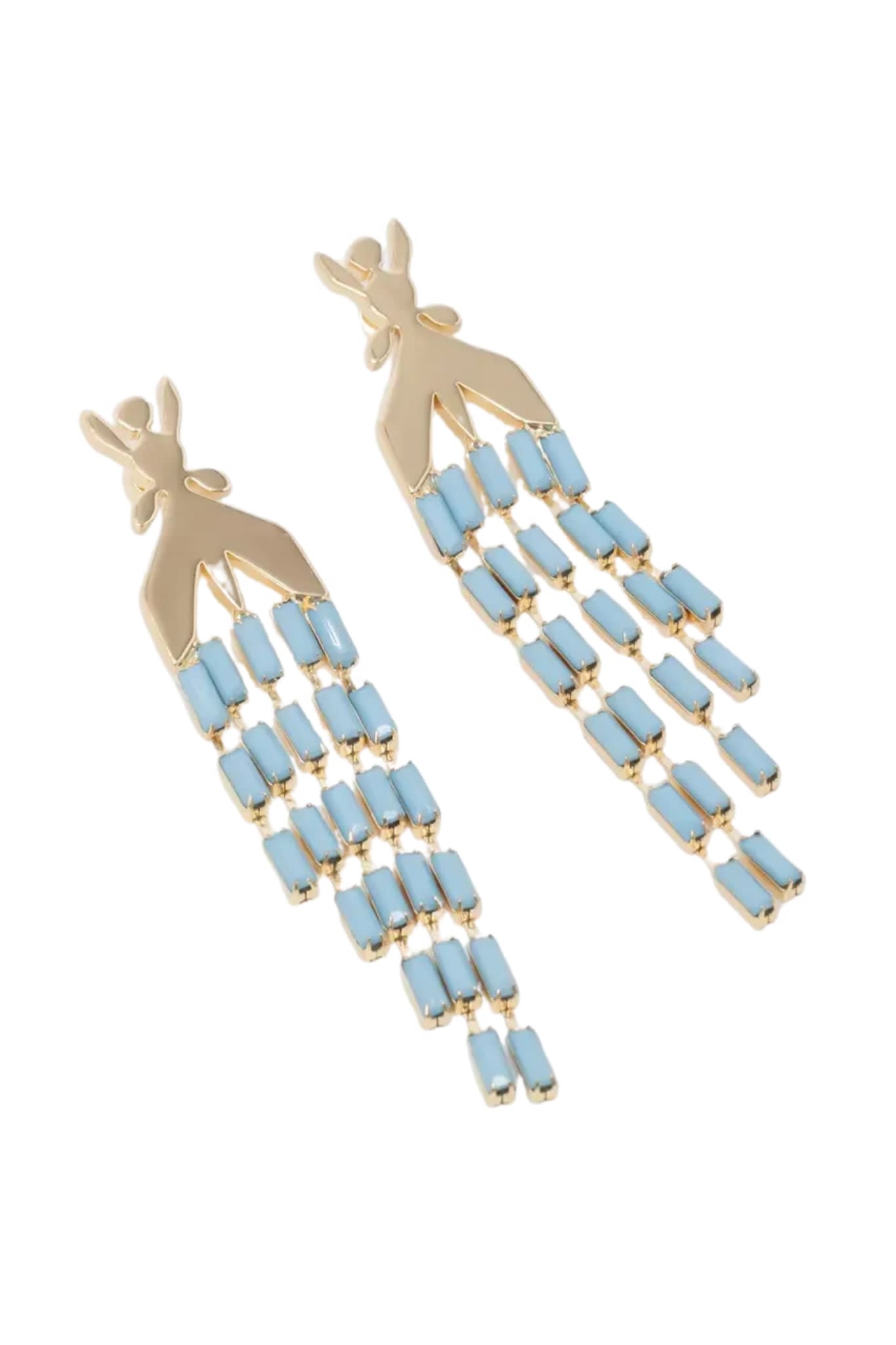 Brass Fringe Drop Earrings