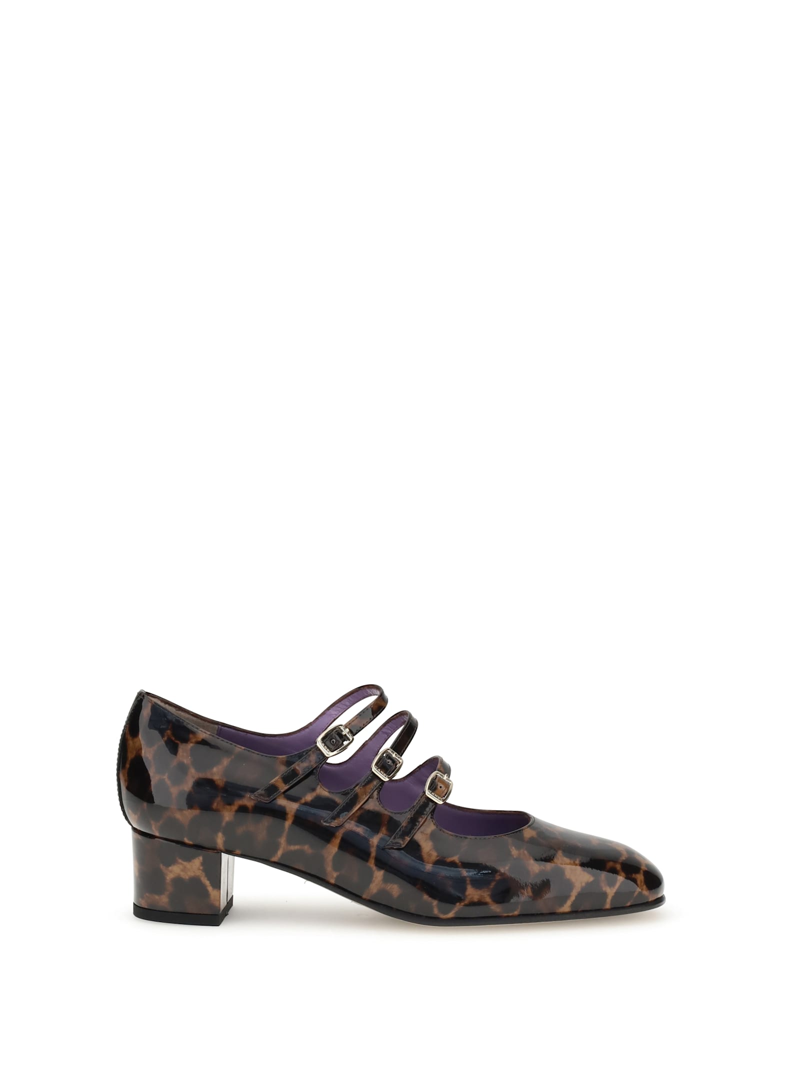 Carel Kina Mary Jane Pumps With Leopard Pattern In Animal Print
