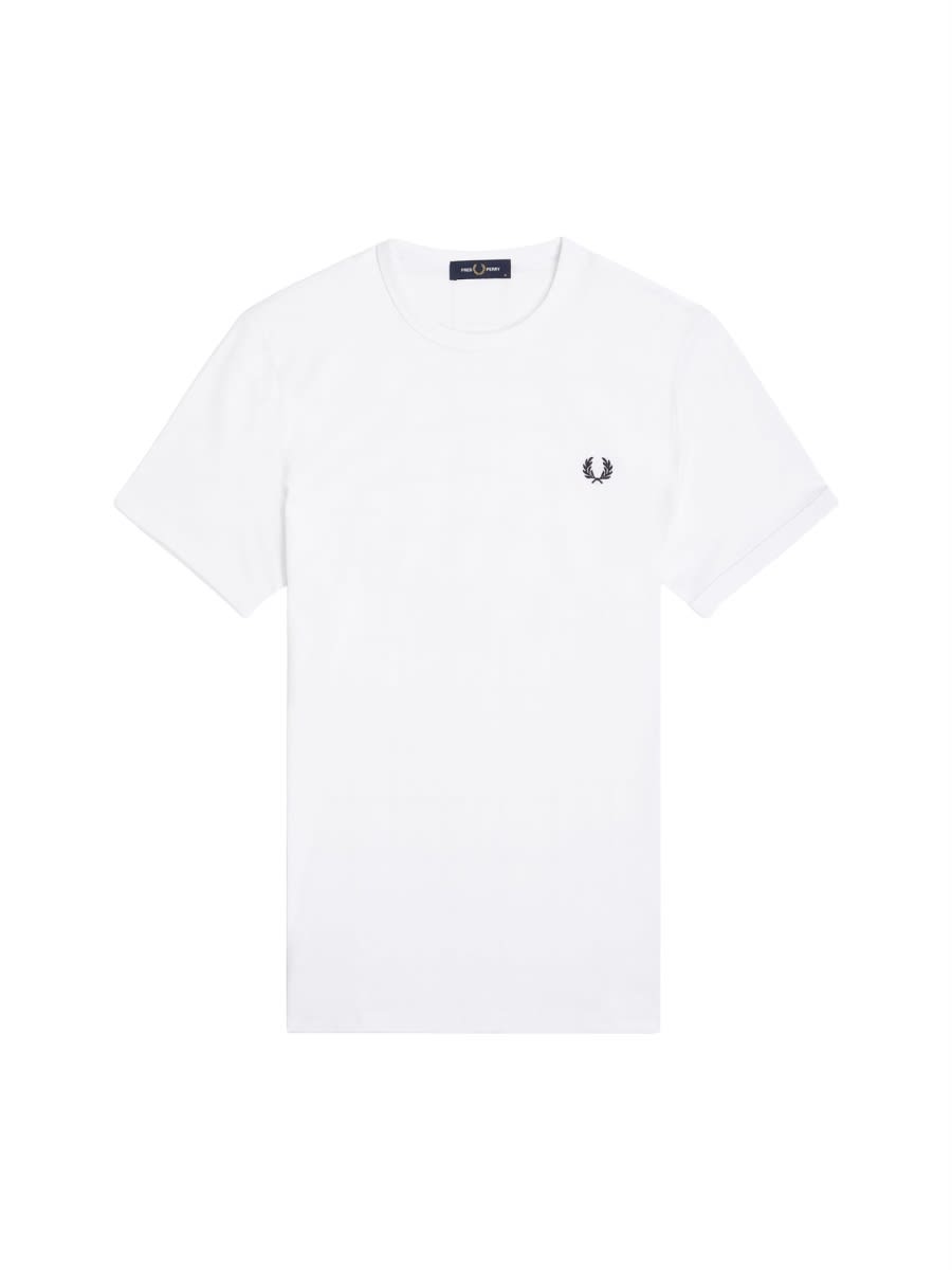 Fred Perry Classic Crew Neck Tee In White