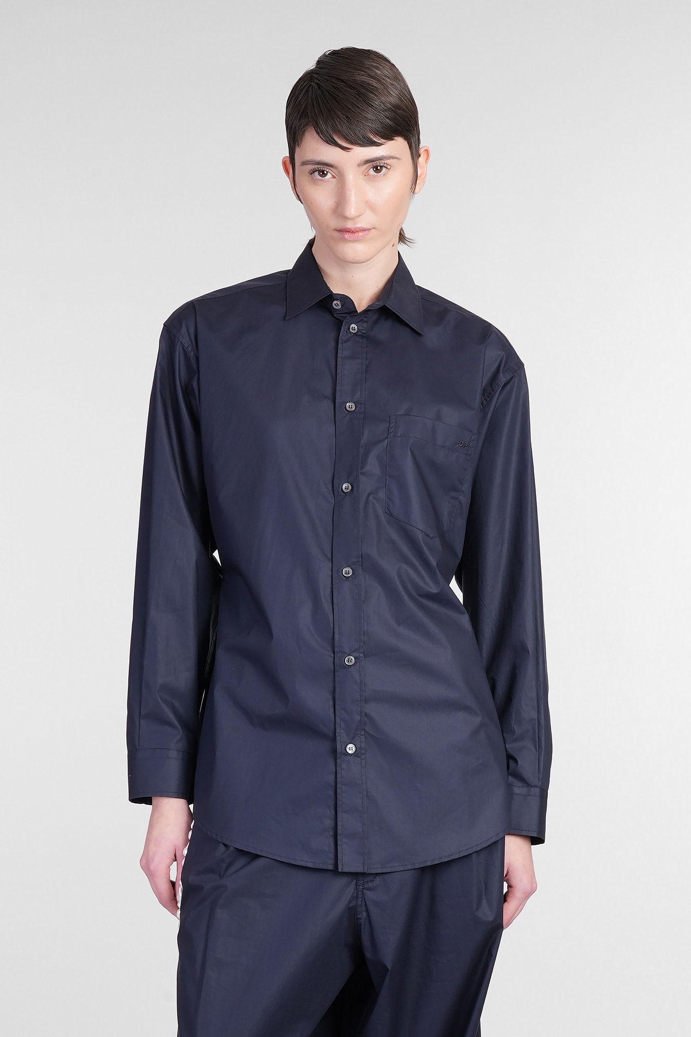 Anne Shirt In Blue Cotton