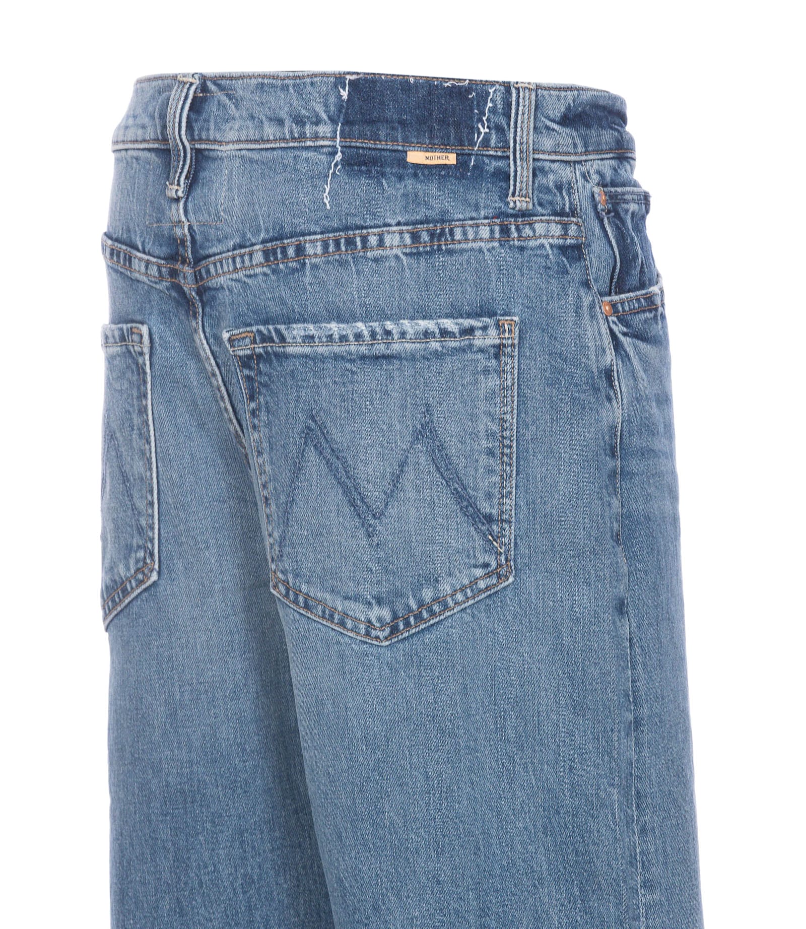 Shop Mother The Dodger Skimp Jeans In Blue