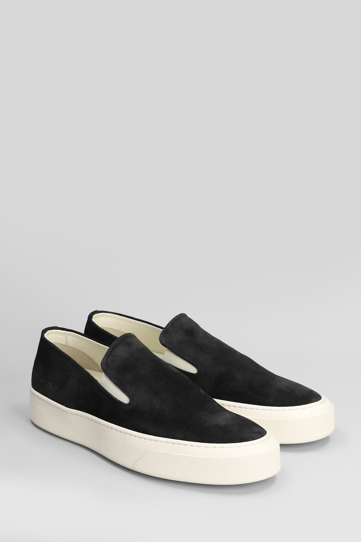 Common Projects Suede Slip-on Sneakers In Black
