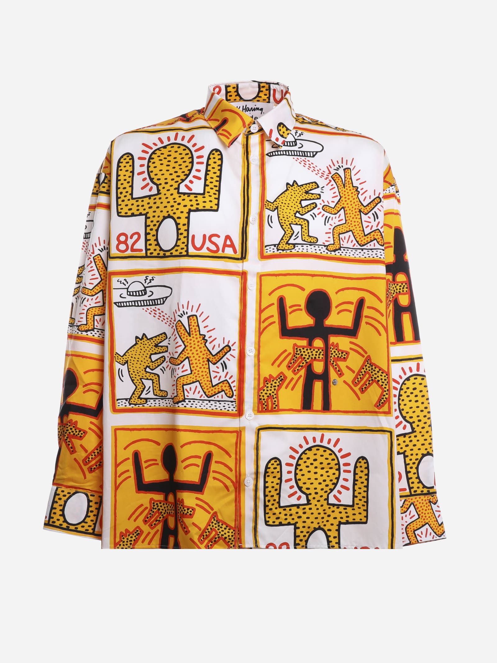 Études Etudes X Keith Haring Shirt With All-over Graphic Print