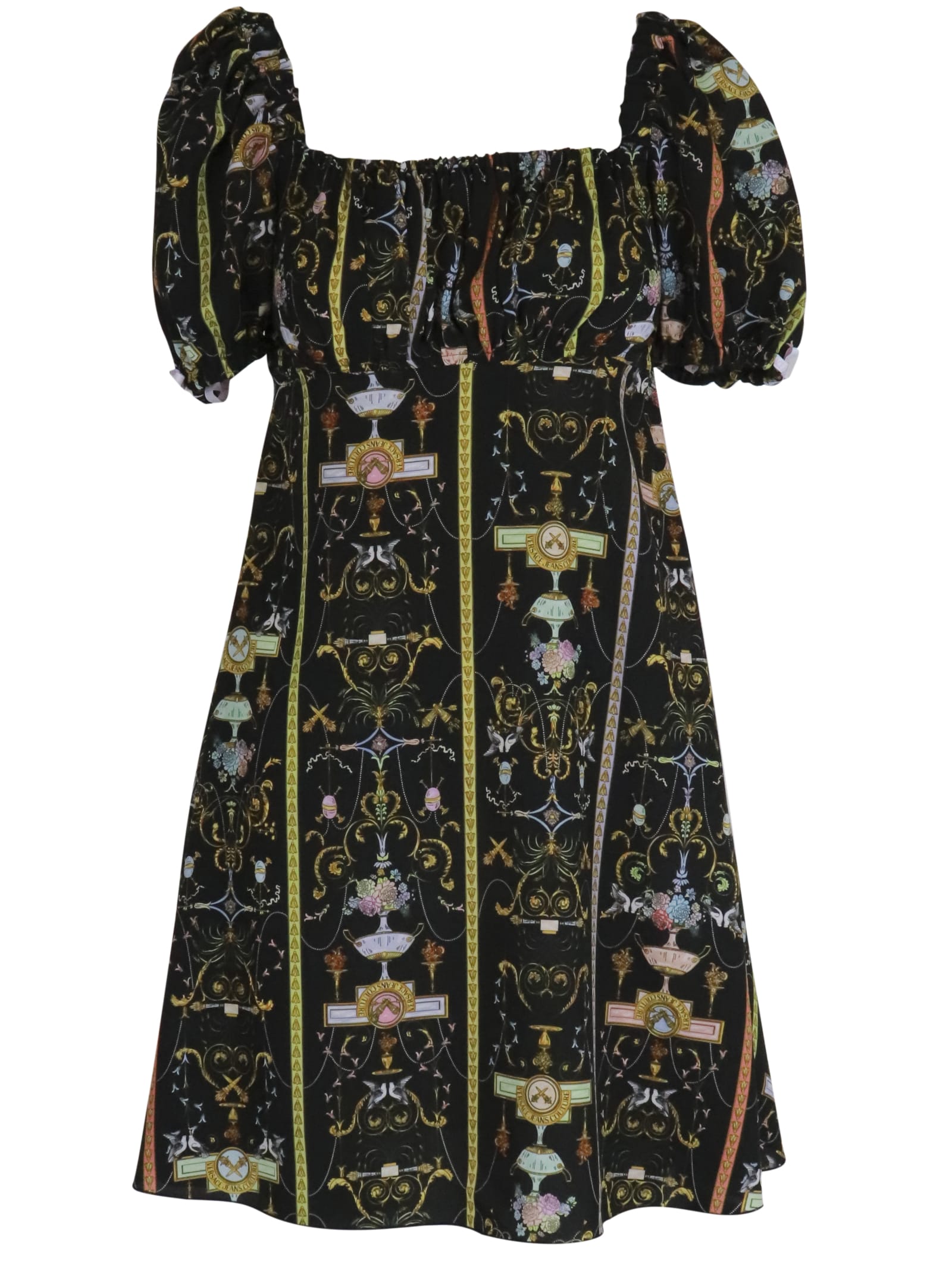 Versace Jeans Couture Crepe Print Tuillerie Dress