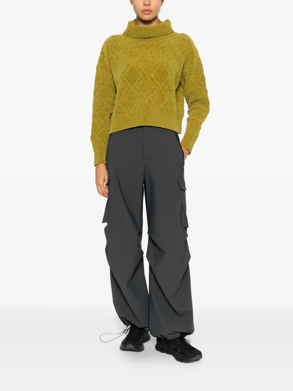 Rrd - Roberto Ricci Design Velvet Fish Volcano Wom Knit In Yellow